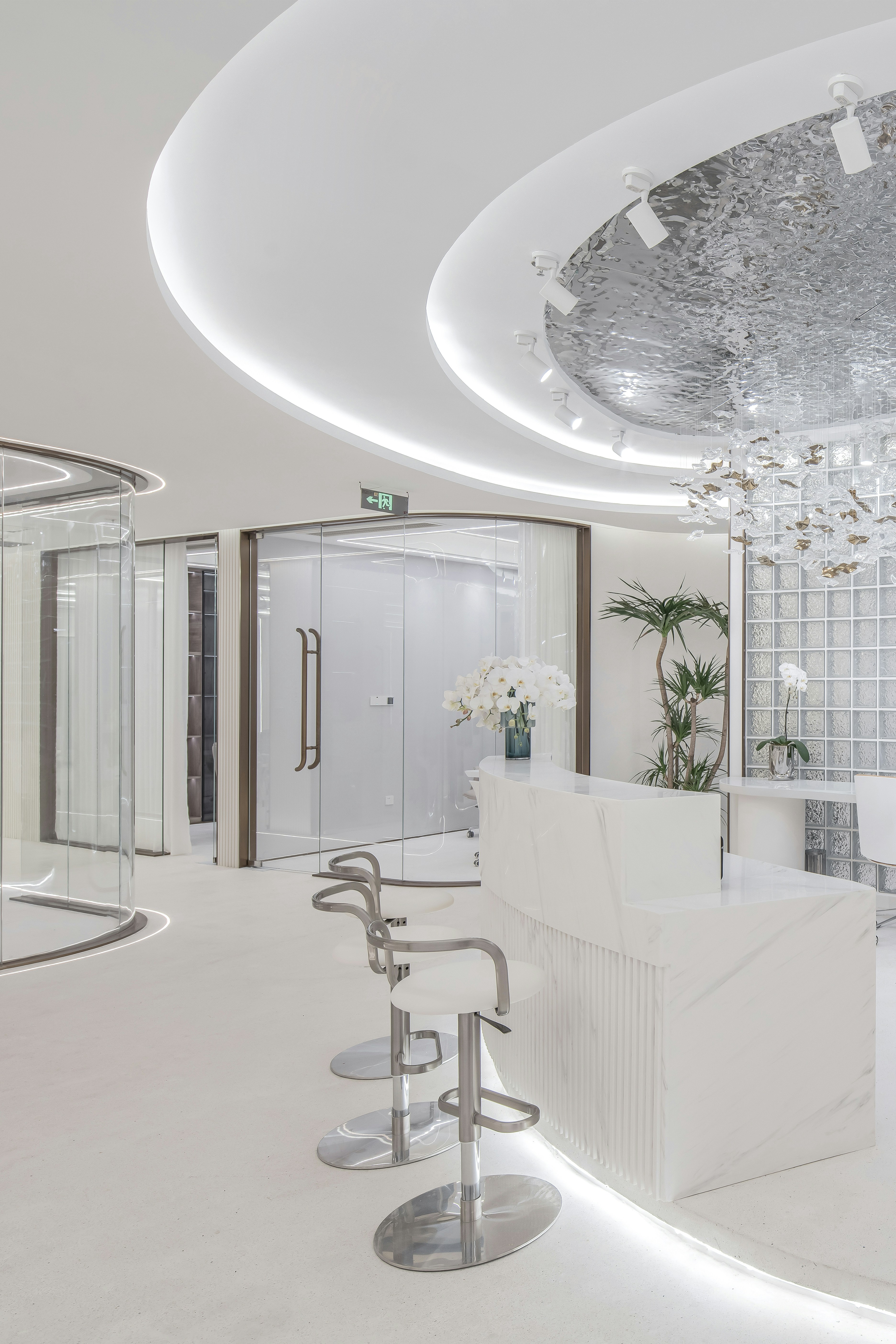 Modern medspa reception area
