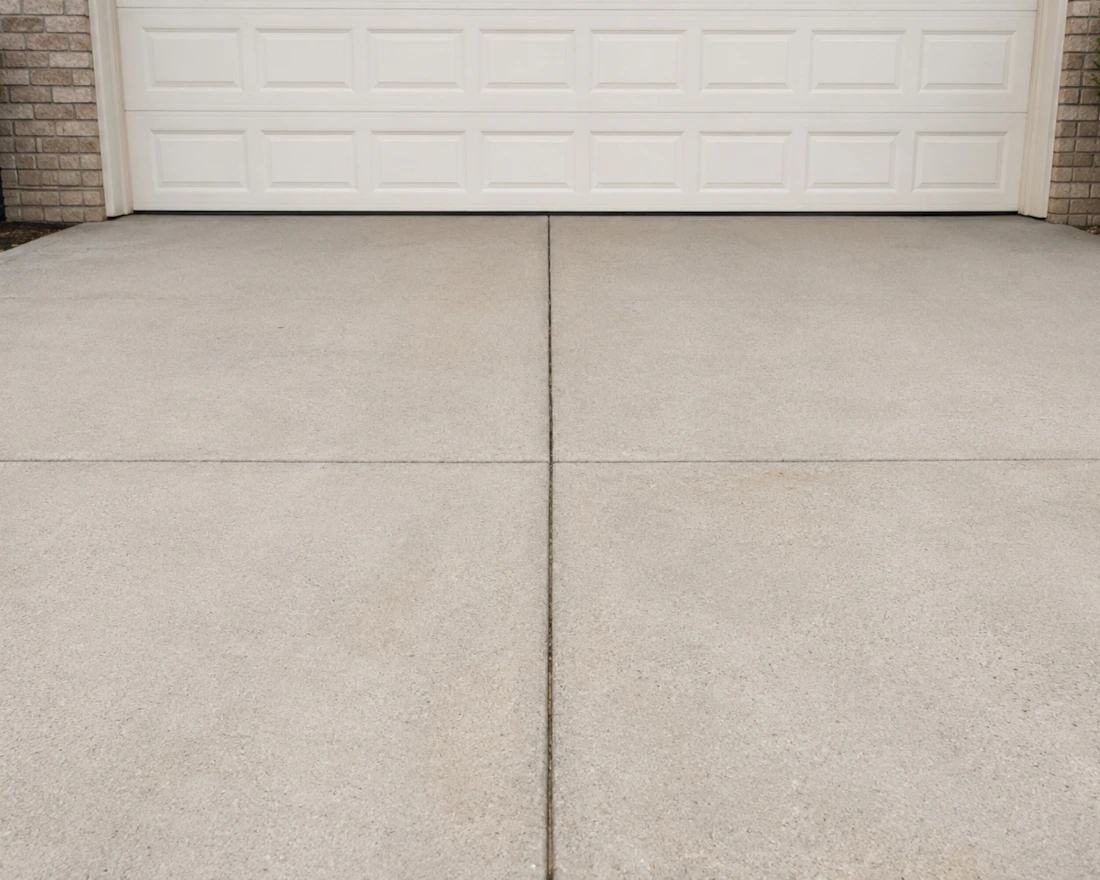 Freshly cleaned block paving driveway