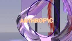 The word anthropic within a purple circle and abstract shapes.