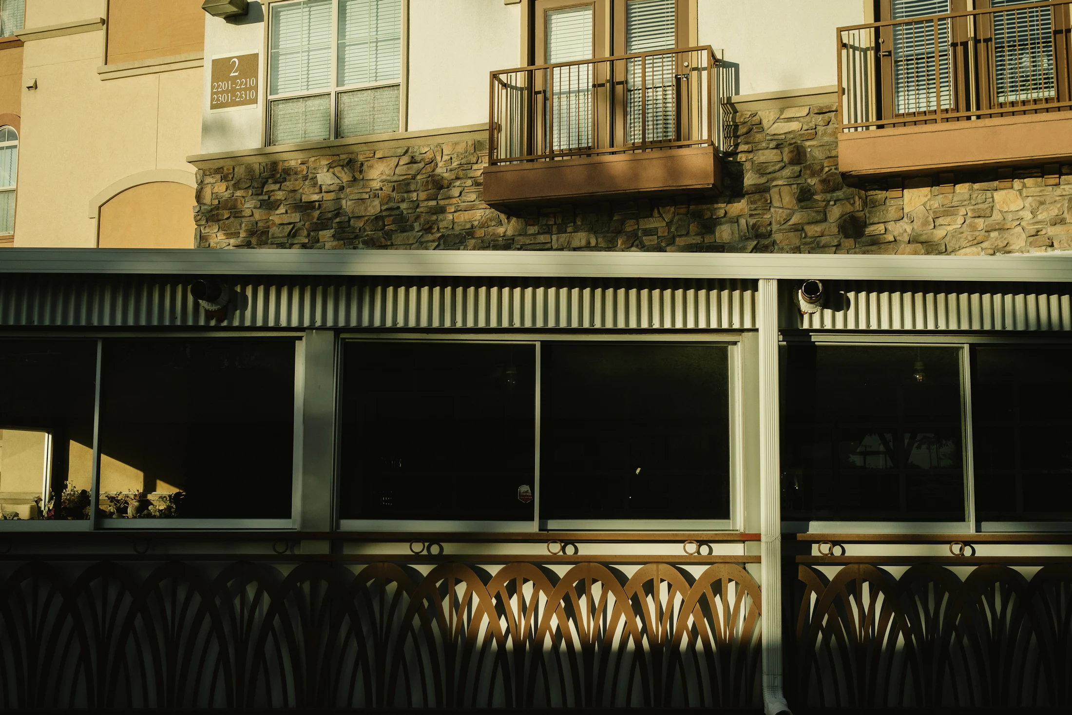 Exterior of a multifamily apartment building
