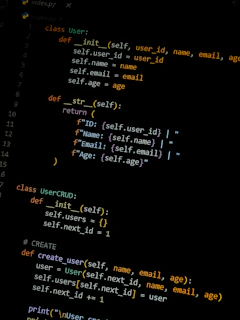 Python code displayed on a dark computer screen.