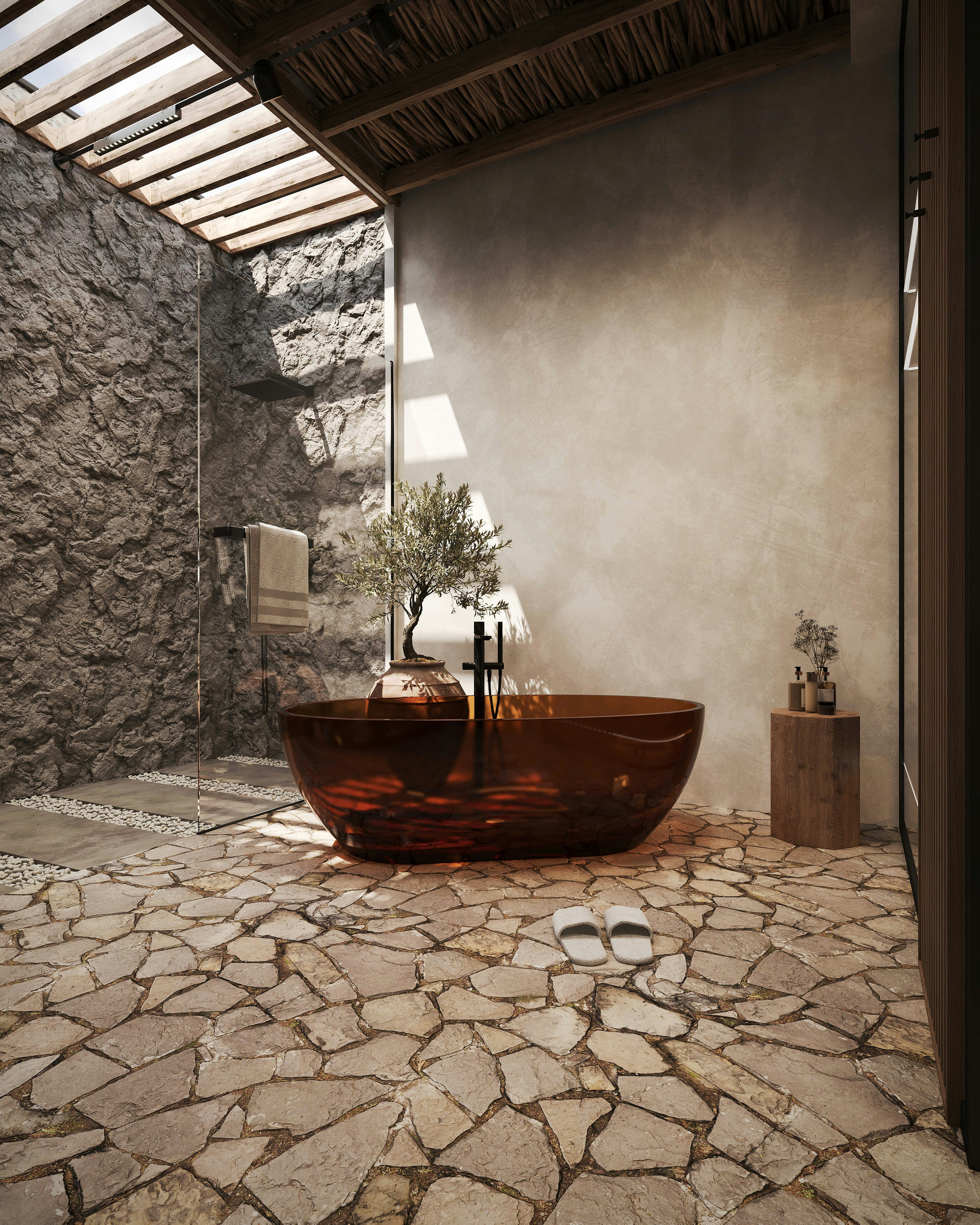 luxury tropical bathroom spa, wallpaper, Tropical Bathroom Renovation Ideas: Create a Home Spa Oasis 6