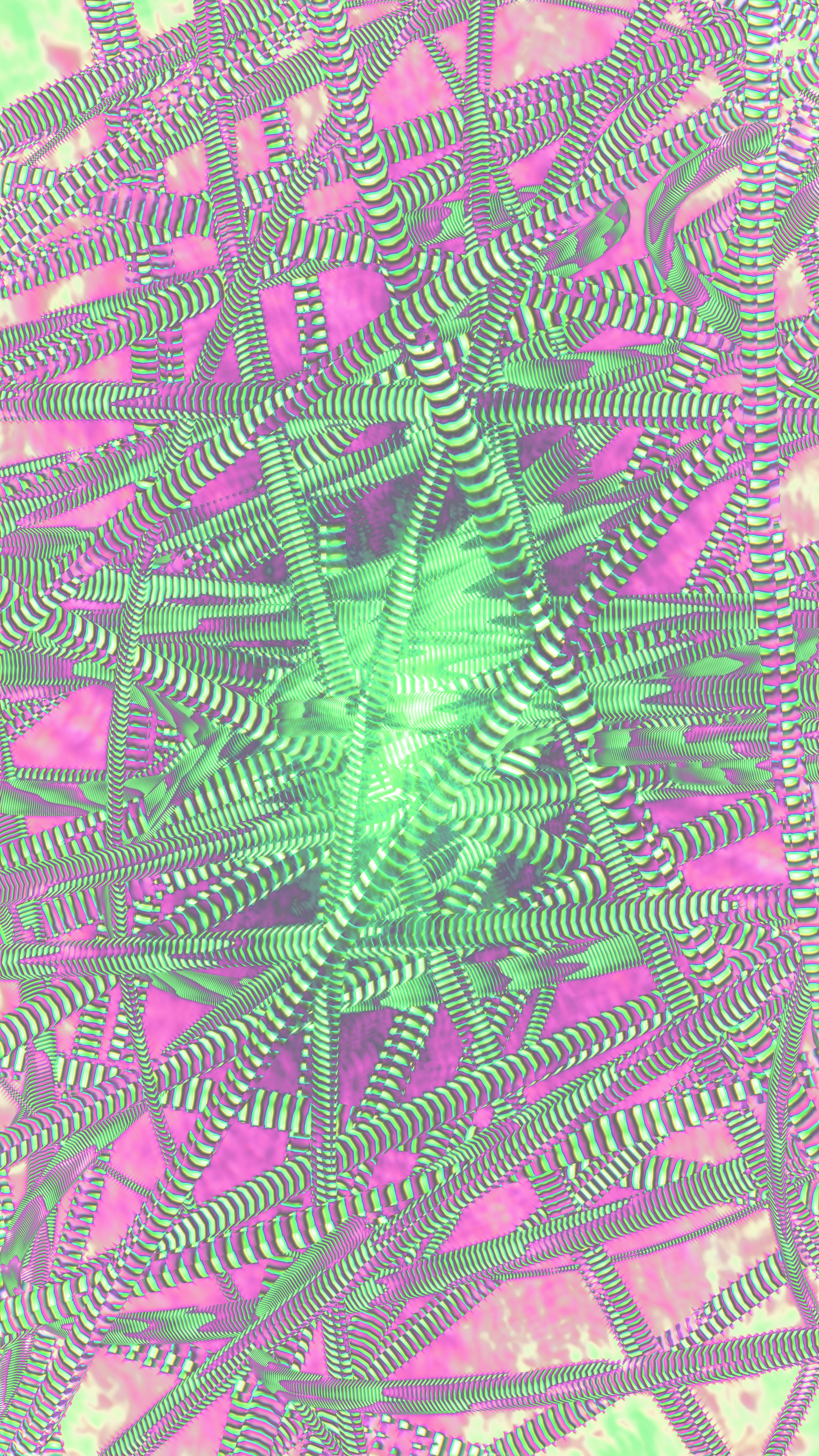 Tangled green and striped tubes on a vibrant pink background - Free ...