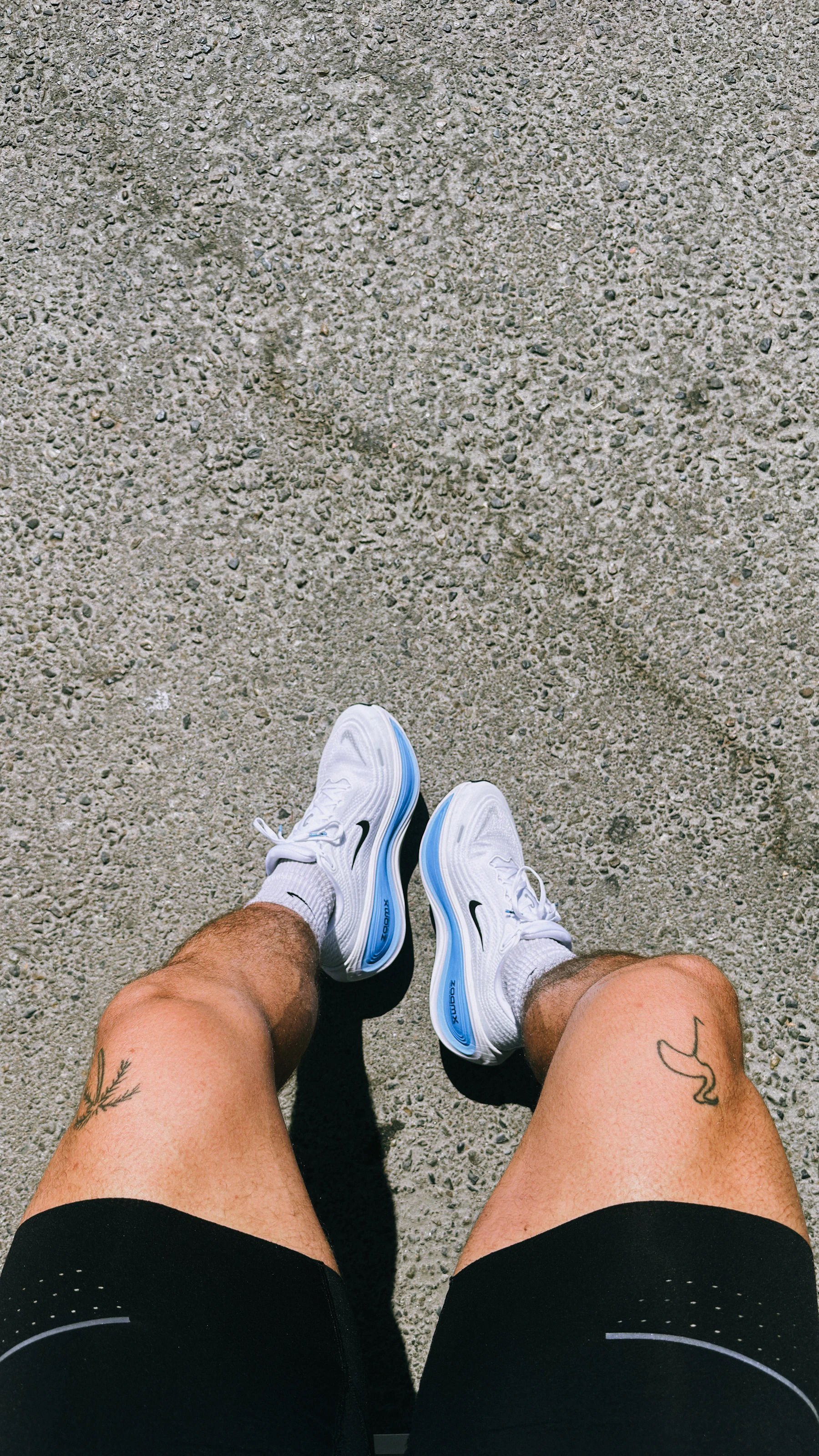 Runner wearing athletic shorts during outdoor movement