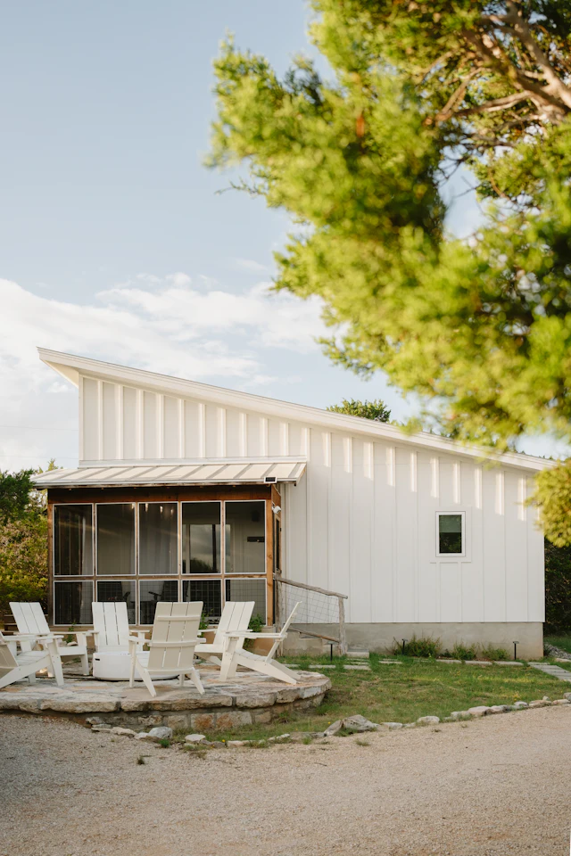 Home addition with a screened porch