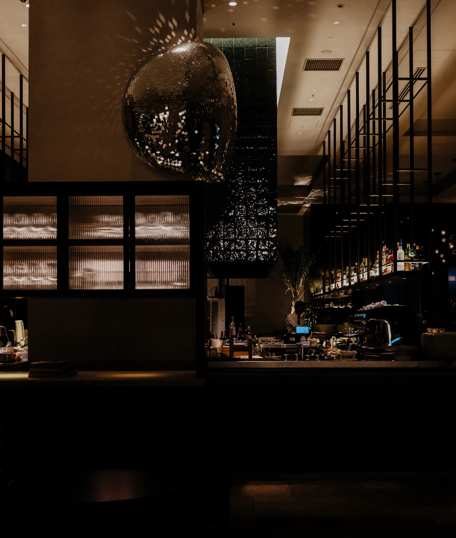 Dark cocktail bar