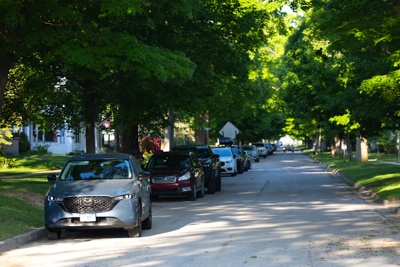 Private driveways along a highway route