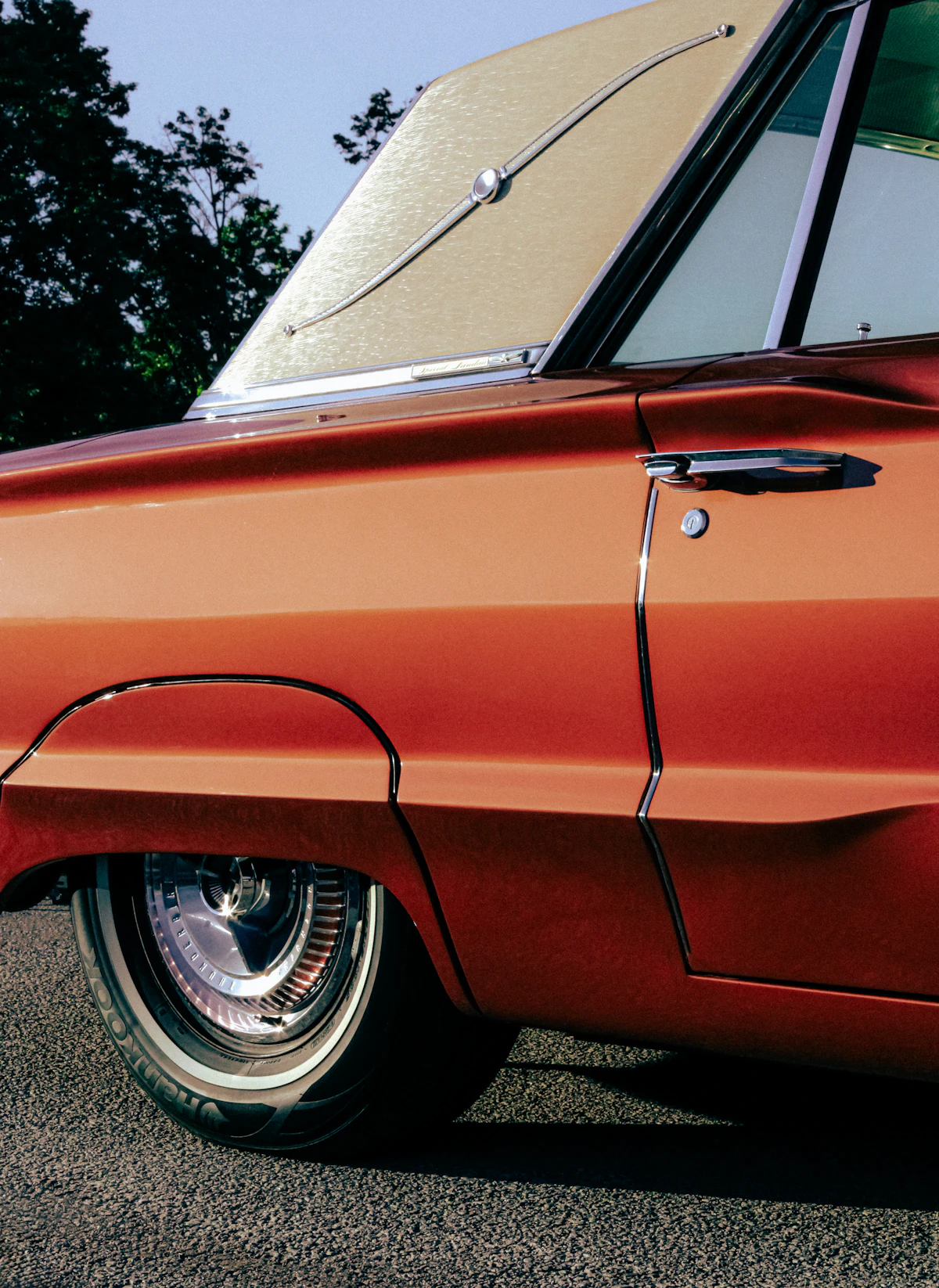 Classic orange convertible