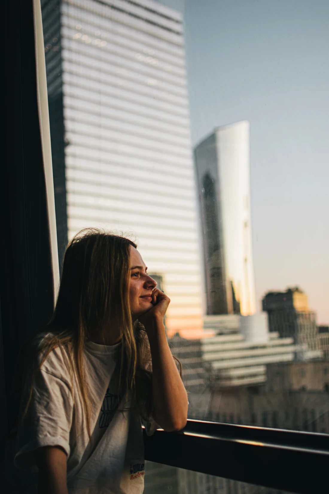 A calm, hopeful moment representing loss of identity
