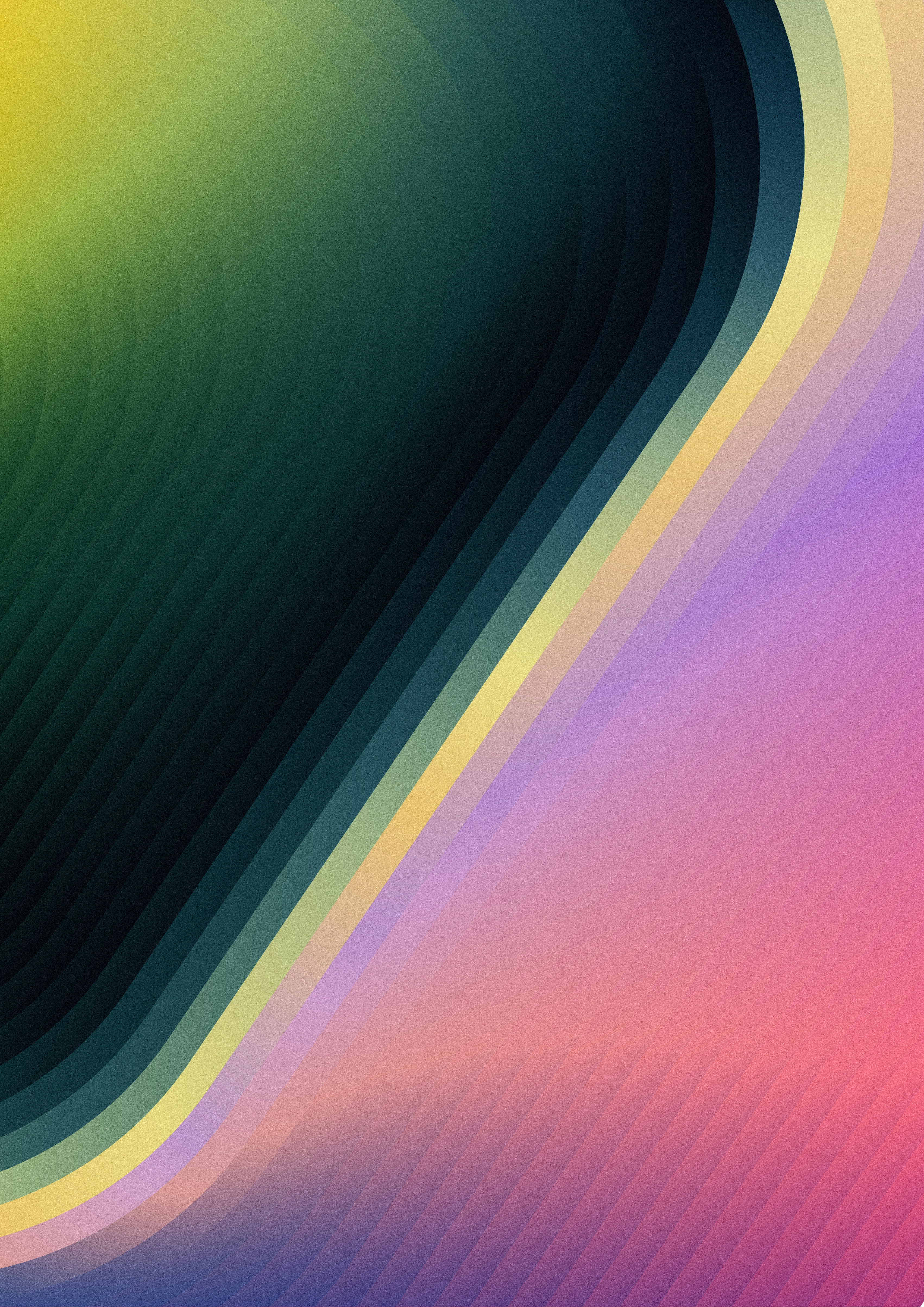 Sfondo astratto con sfumati colorati ondulati e strisce sottili.