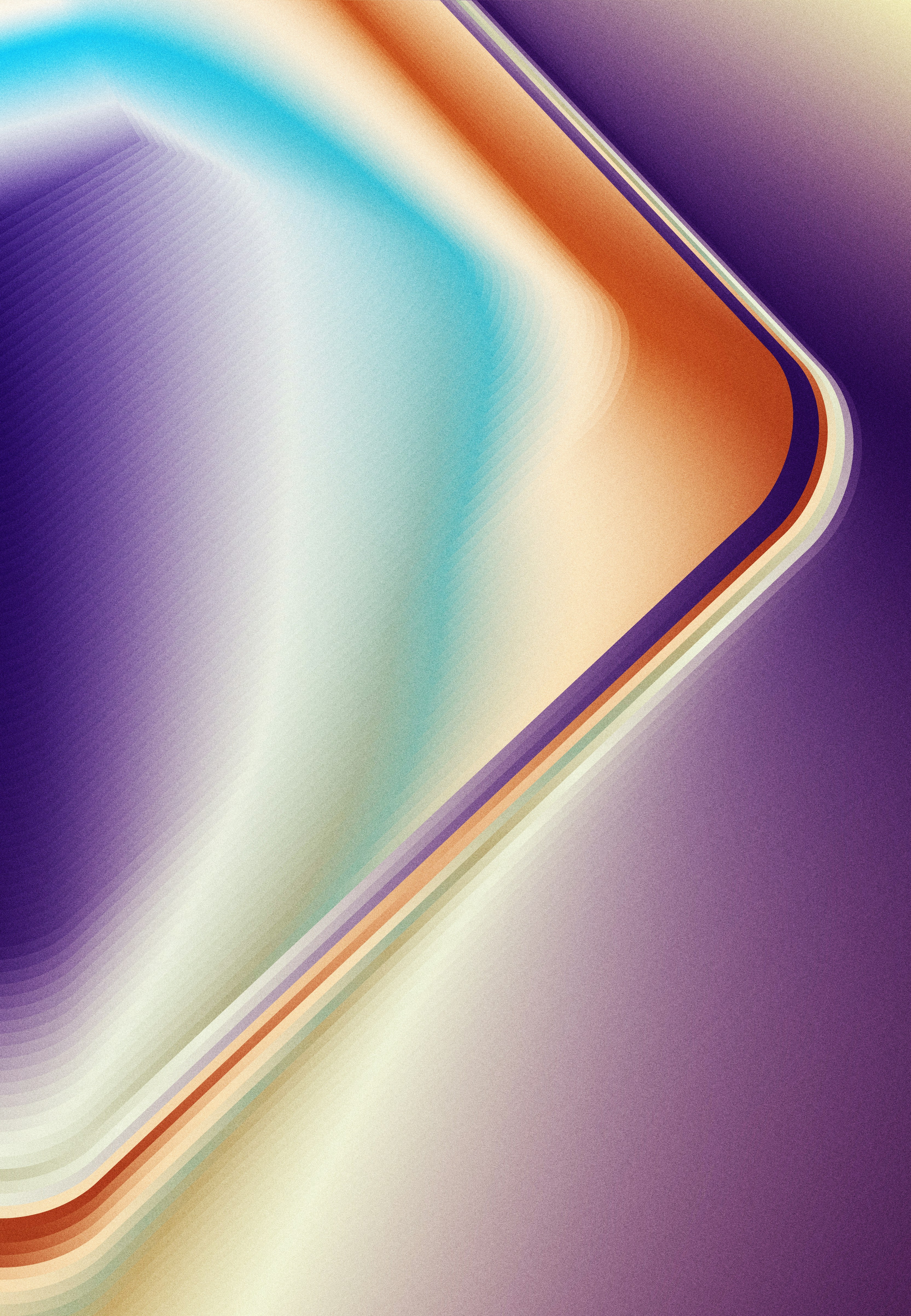 Sfondo astratto con gradienti colorati che formano una cornice arrotondata.