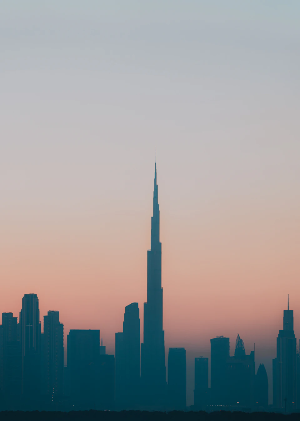 Burj Khalifa in the evening haze