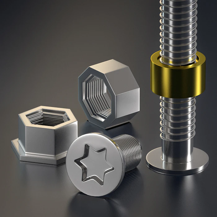 Anchor bolt, nut and threaded fastener