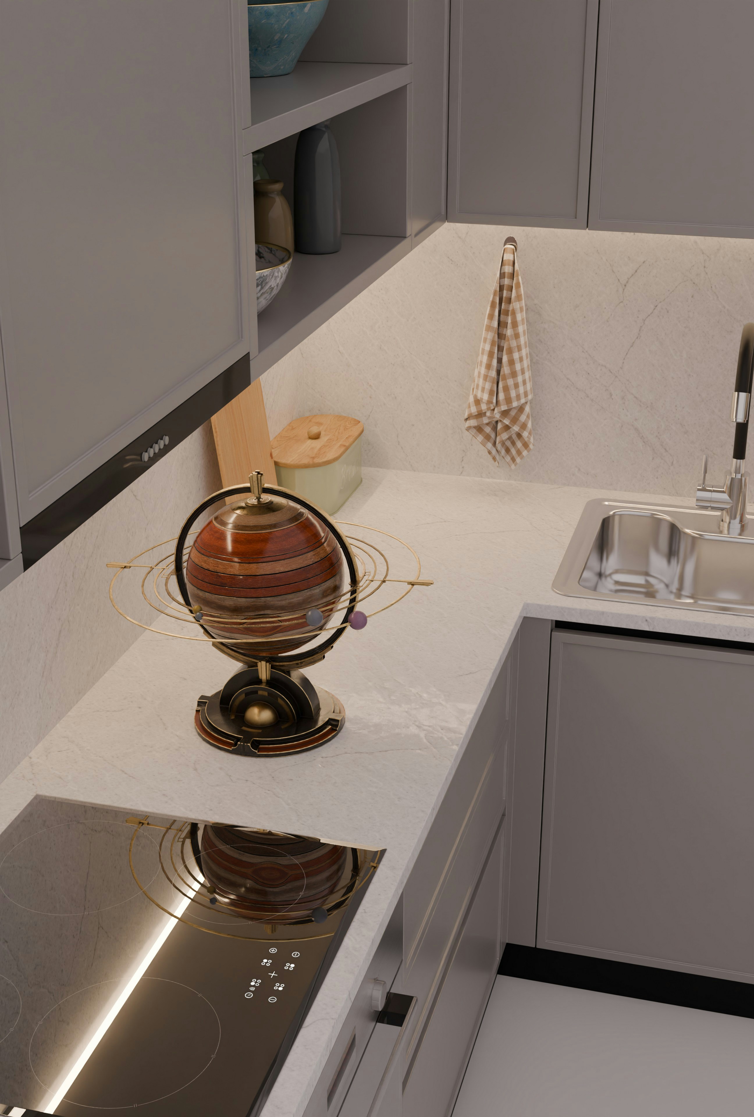 modern luxury kitchen mirror, wallpaper, Unique Modern Mirrors for Kitchen: Elevate Your Space & Light 6