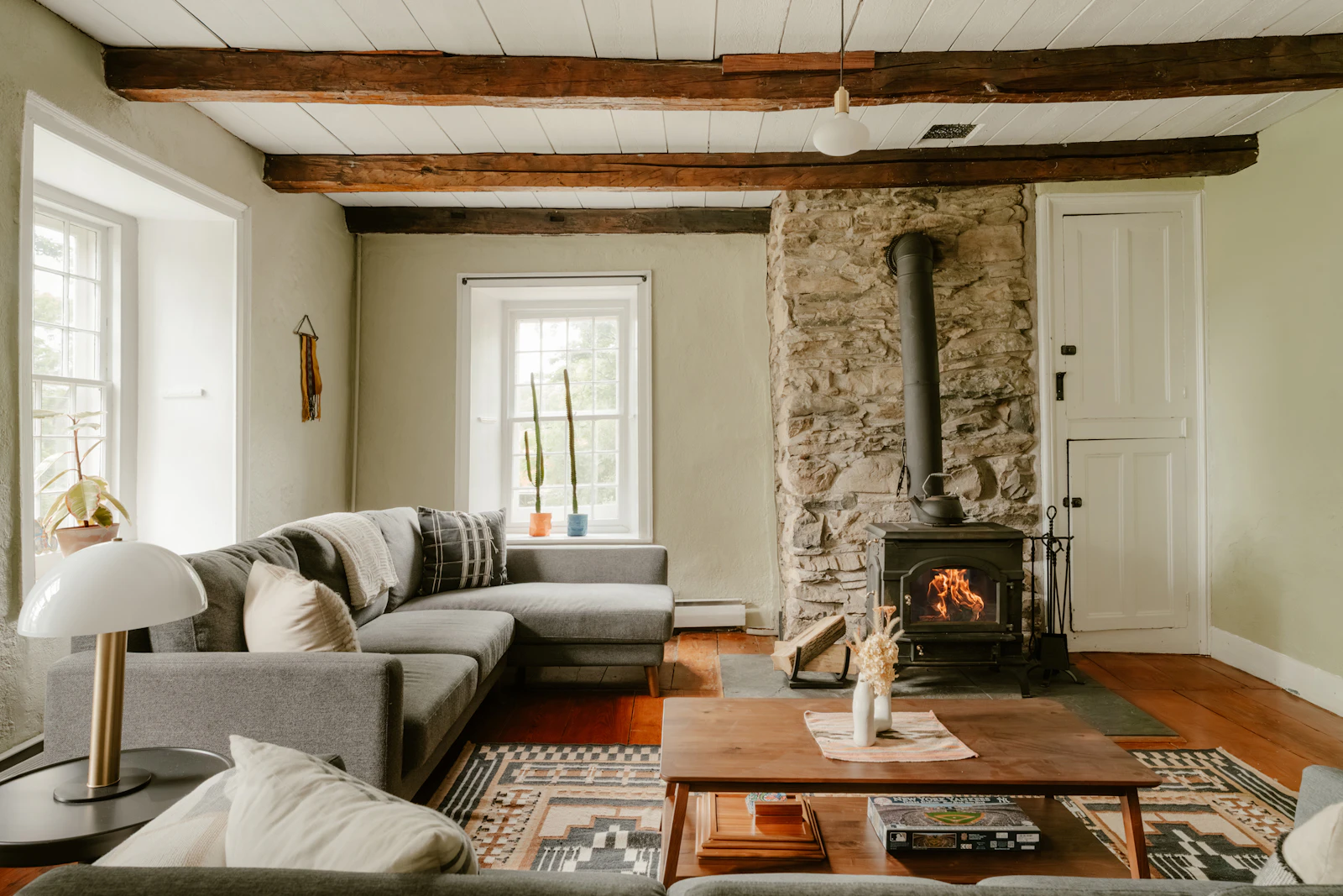 Braskamin installerad i hemmiljö