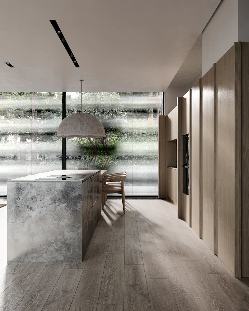 Cuisine & agencement bois contemporain showroom