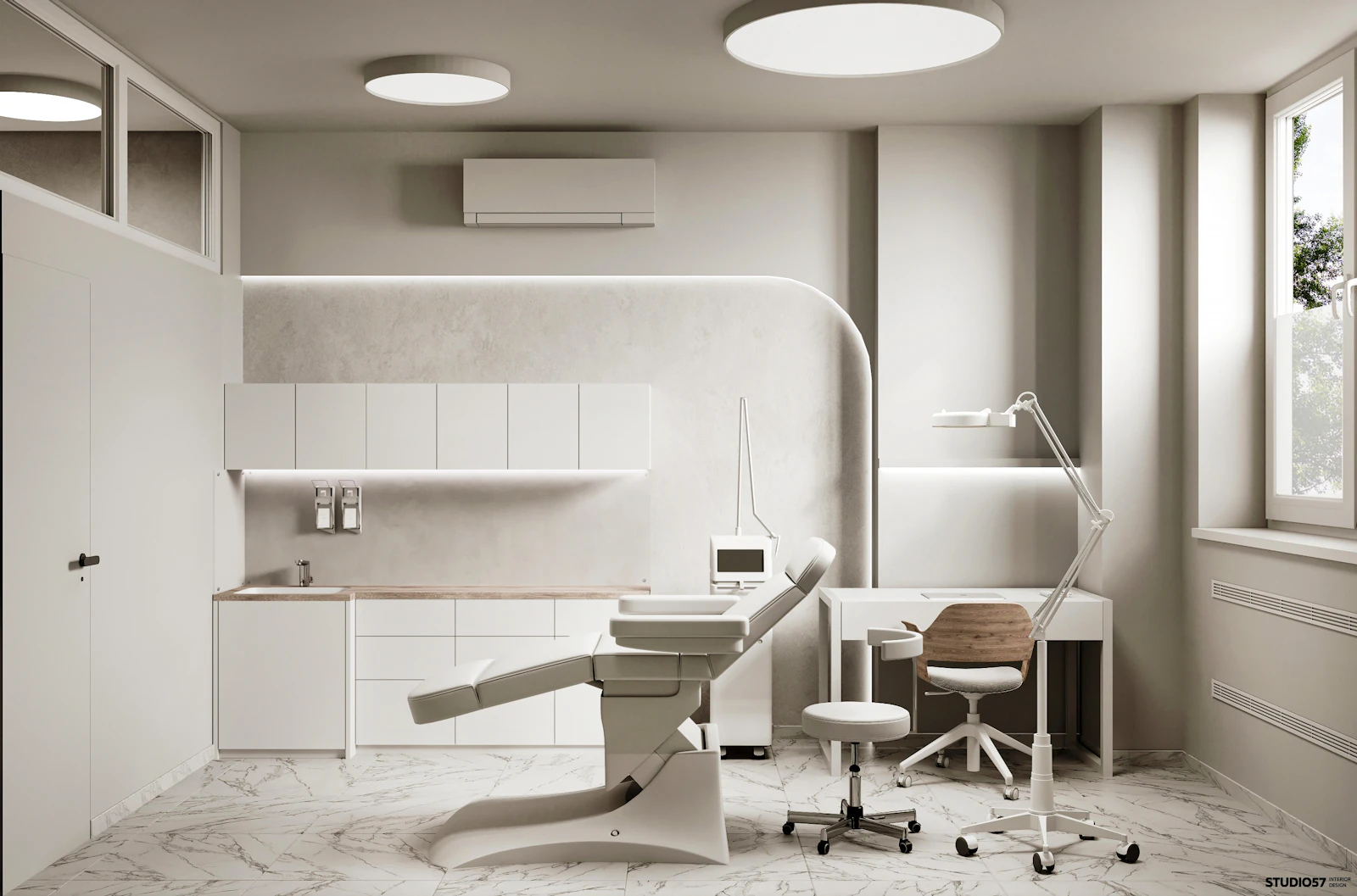 A clean, sunlit exam room at Brightwave Dental, ready for your visit