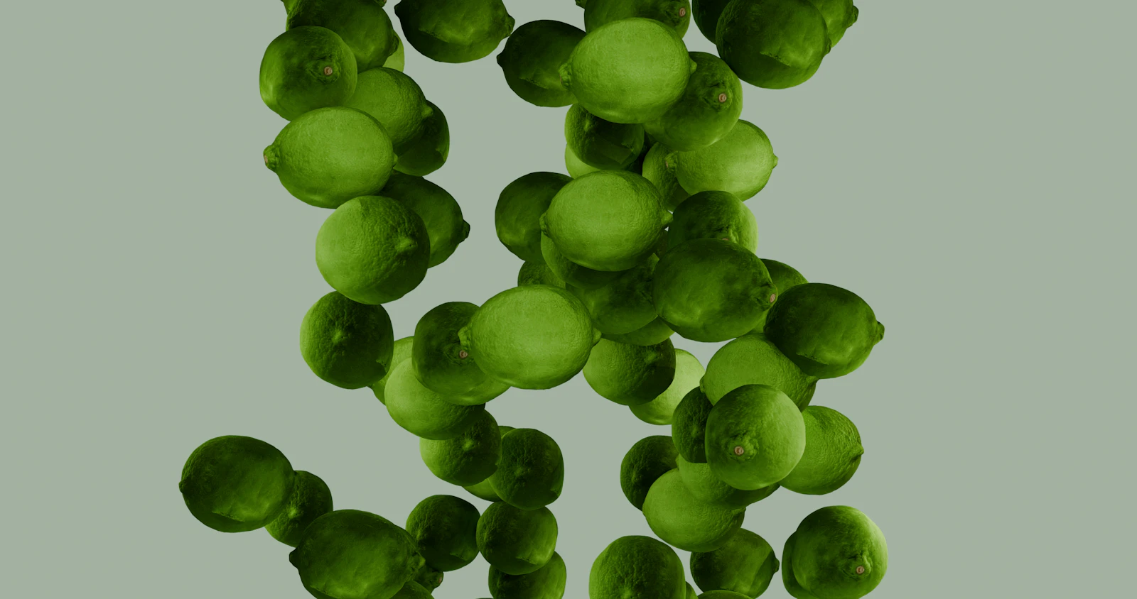 Fresh green Persian limes
