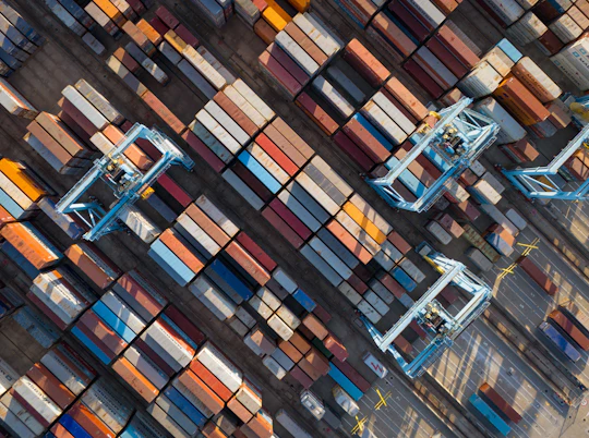 Shipping containers from above