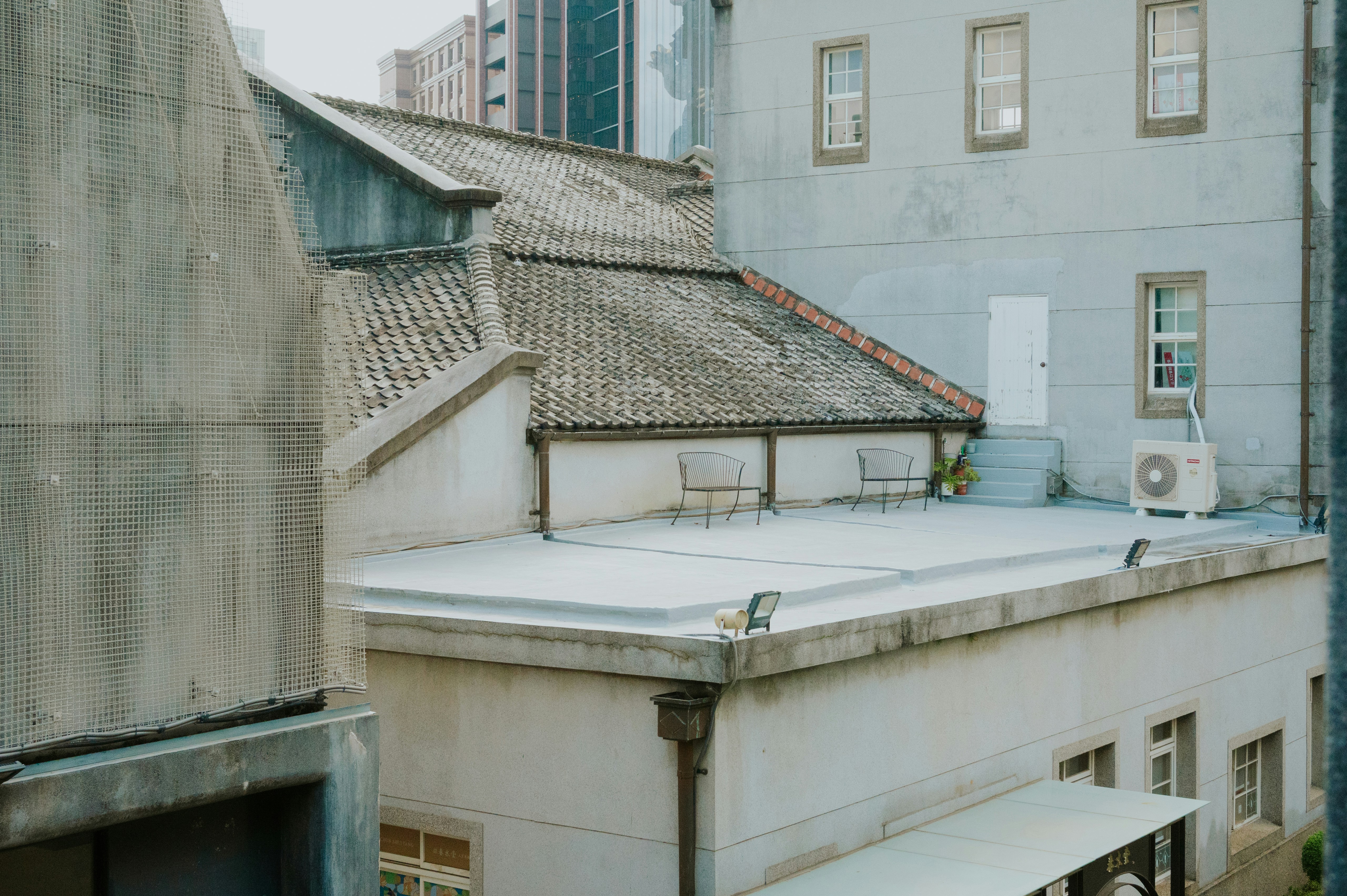Rooftops of coastal buildings near Ocean City NJ