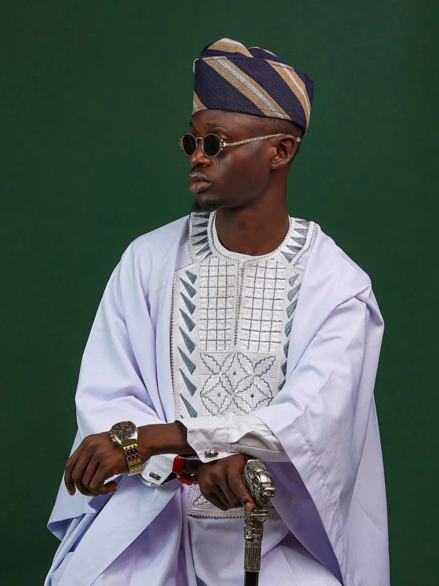 Man in traditional white agbada
