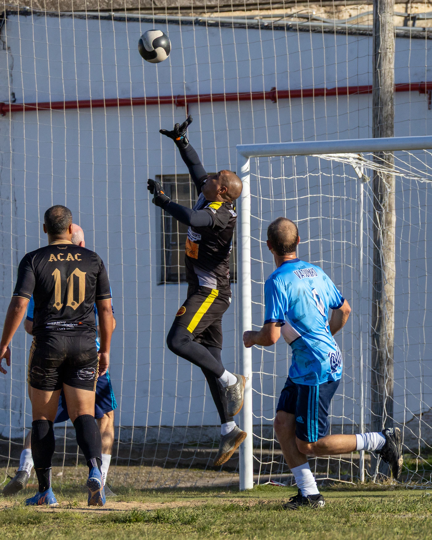 Goalkeeper making a save