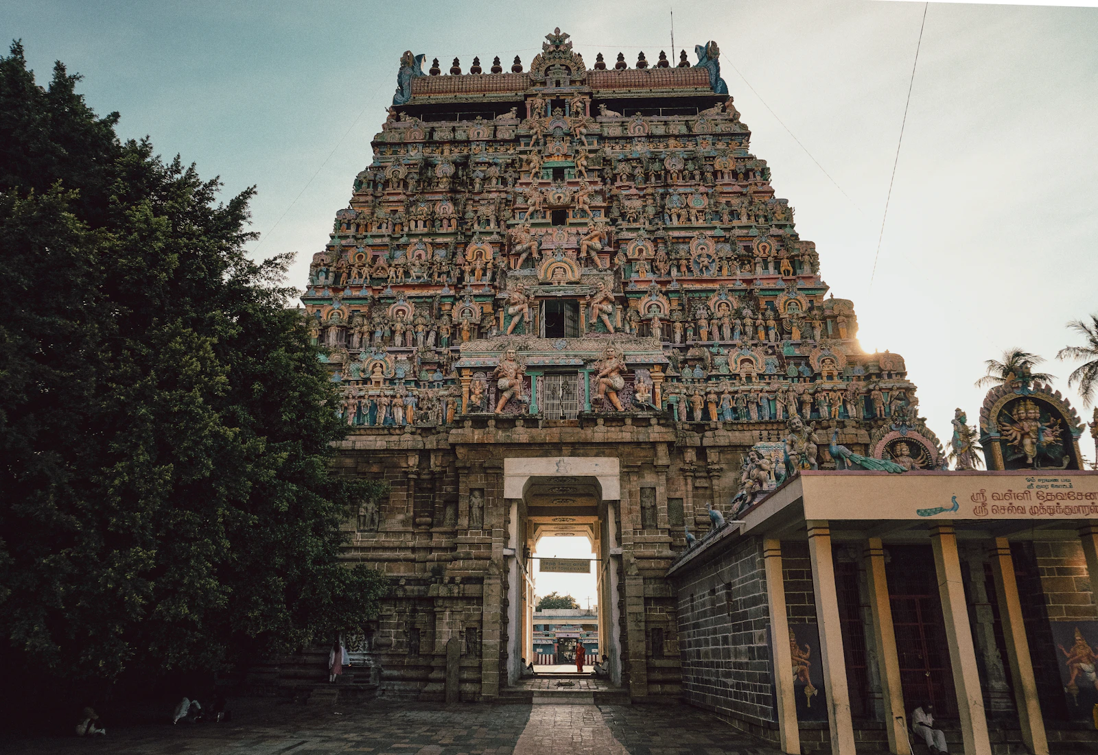 Tamil Nadu, Brihadeeswarar Temple at dusk