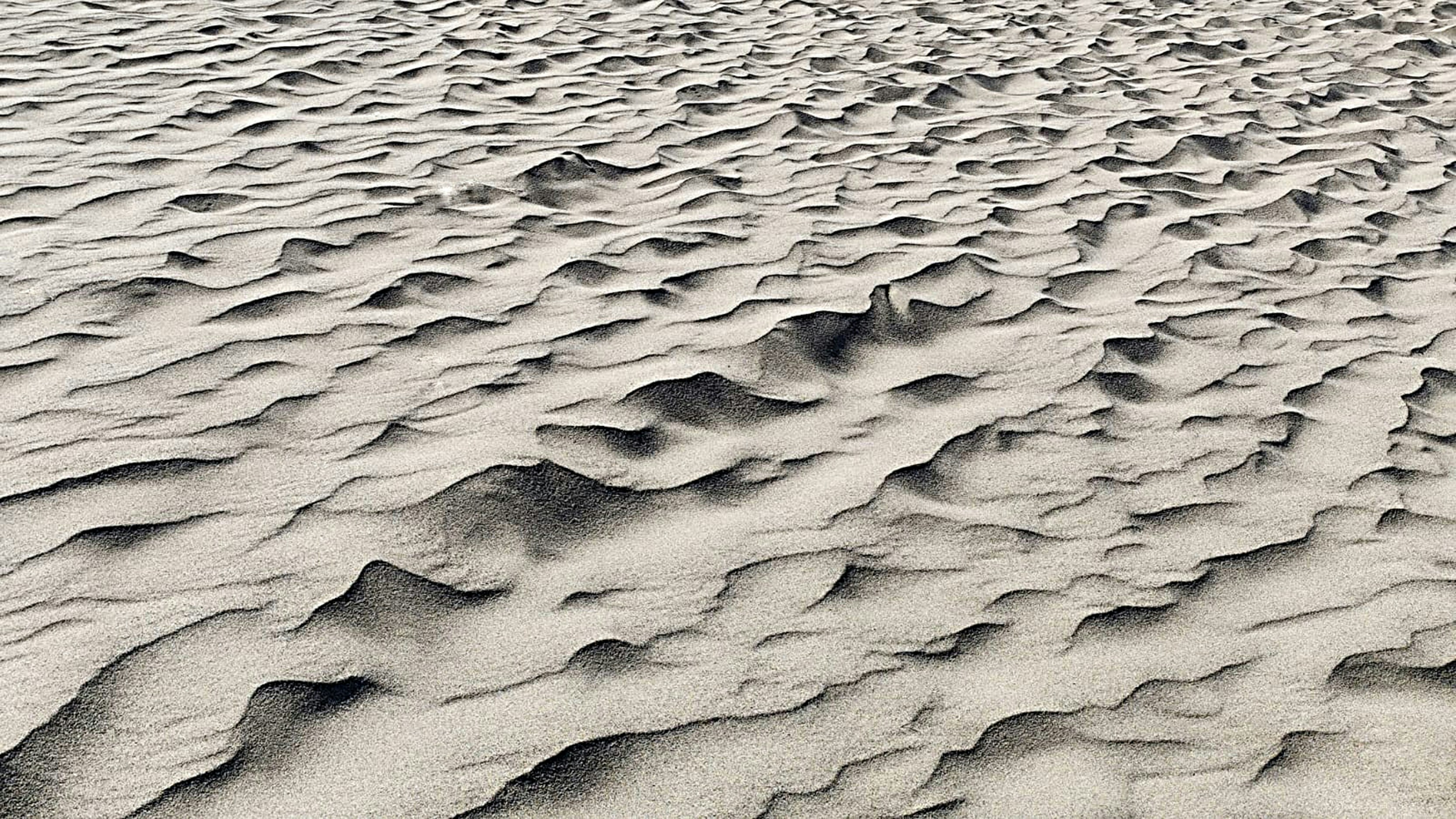 Textured sand ripples on a summer beach