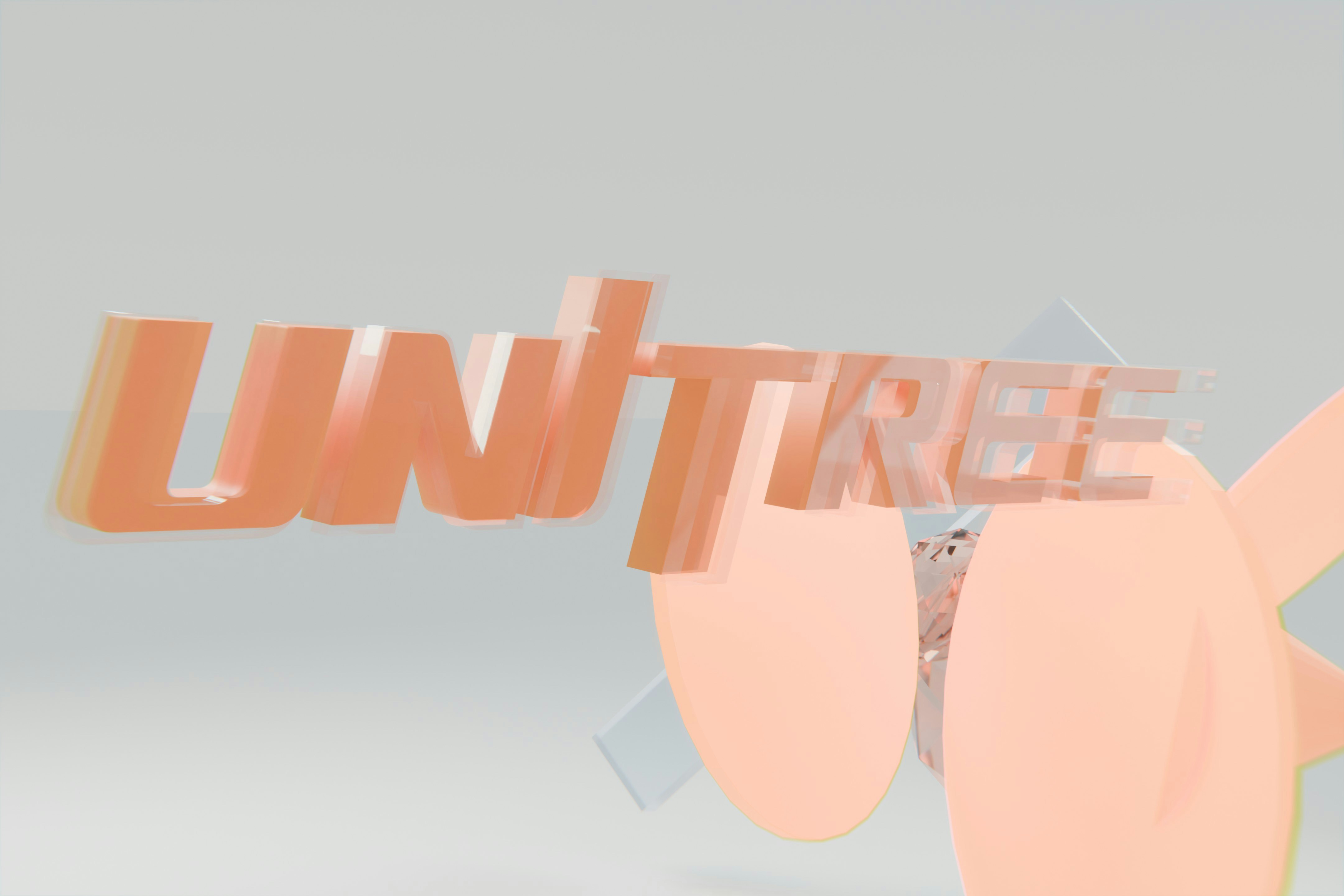 3D reddish-orange text 'unit three' on a light background.
