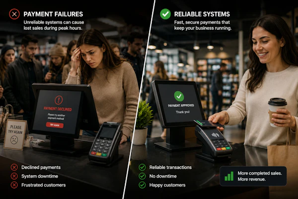 Declined card payment at a terminal