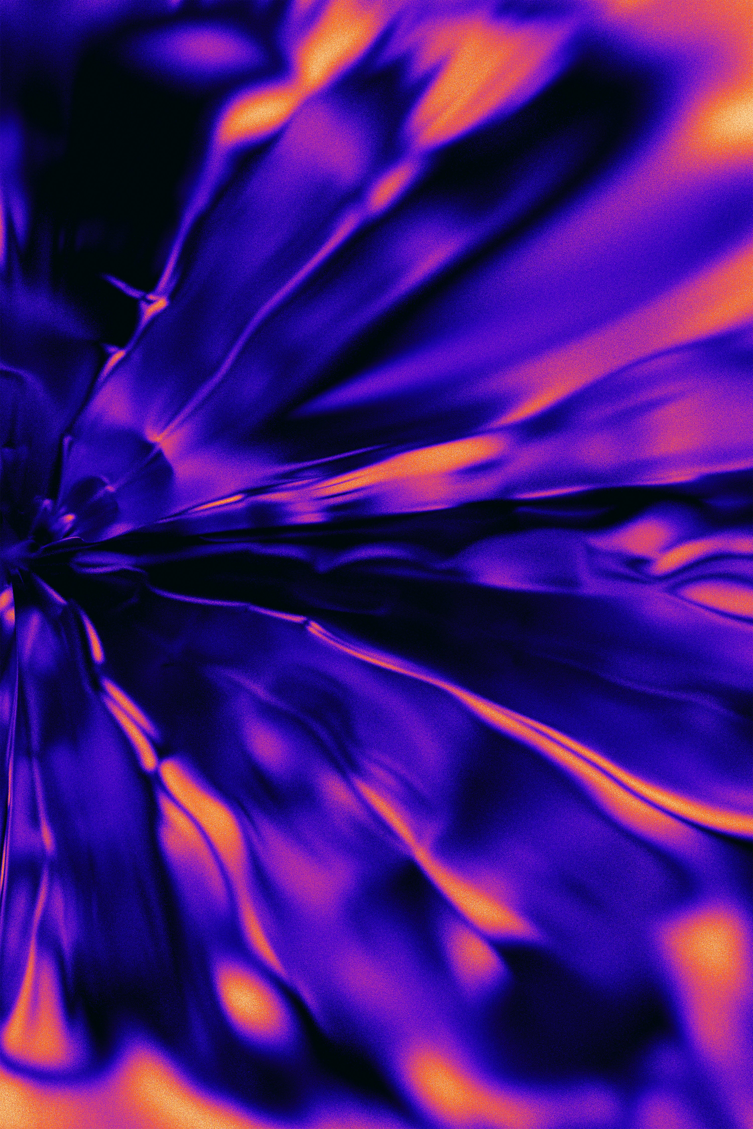 Abstract experimental art in vibrant purple and orange