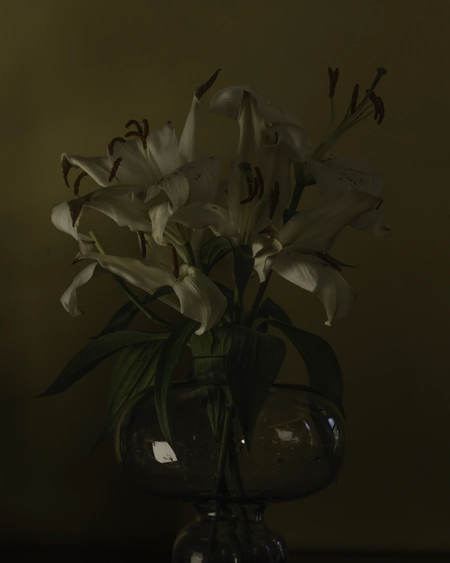 White flower arrangement for special occasions