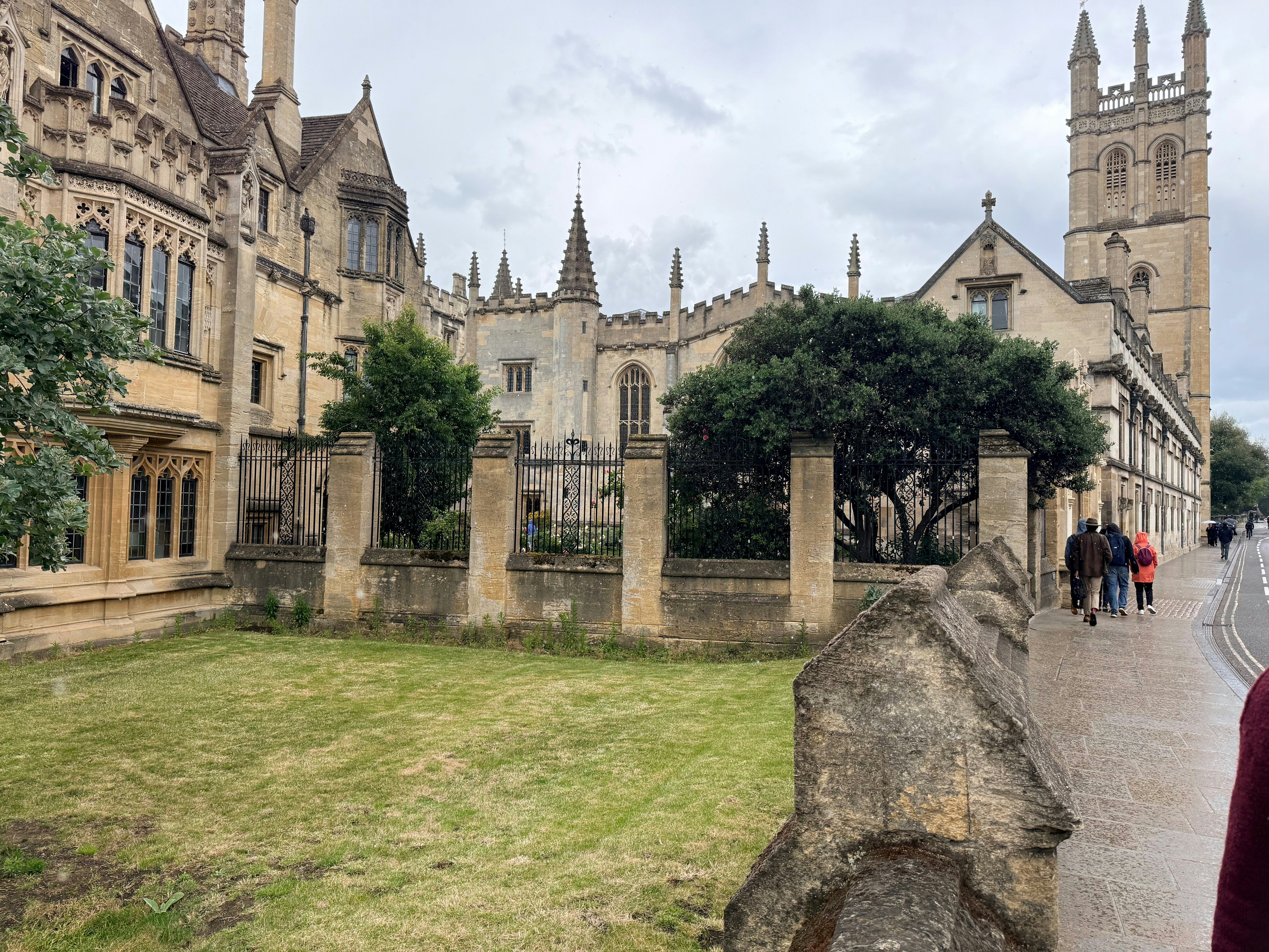 Magdalen College, Oxford University, view from the street of the chapel and college buildings