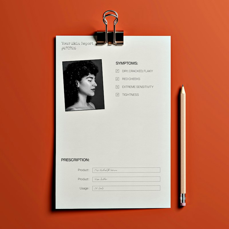 CV with a headshot on an orange background