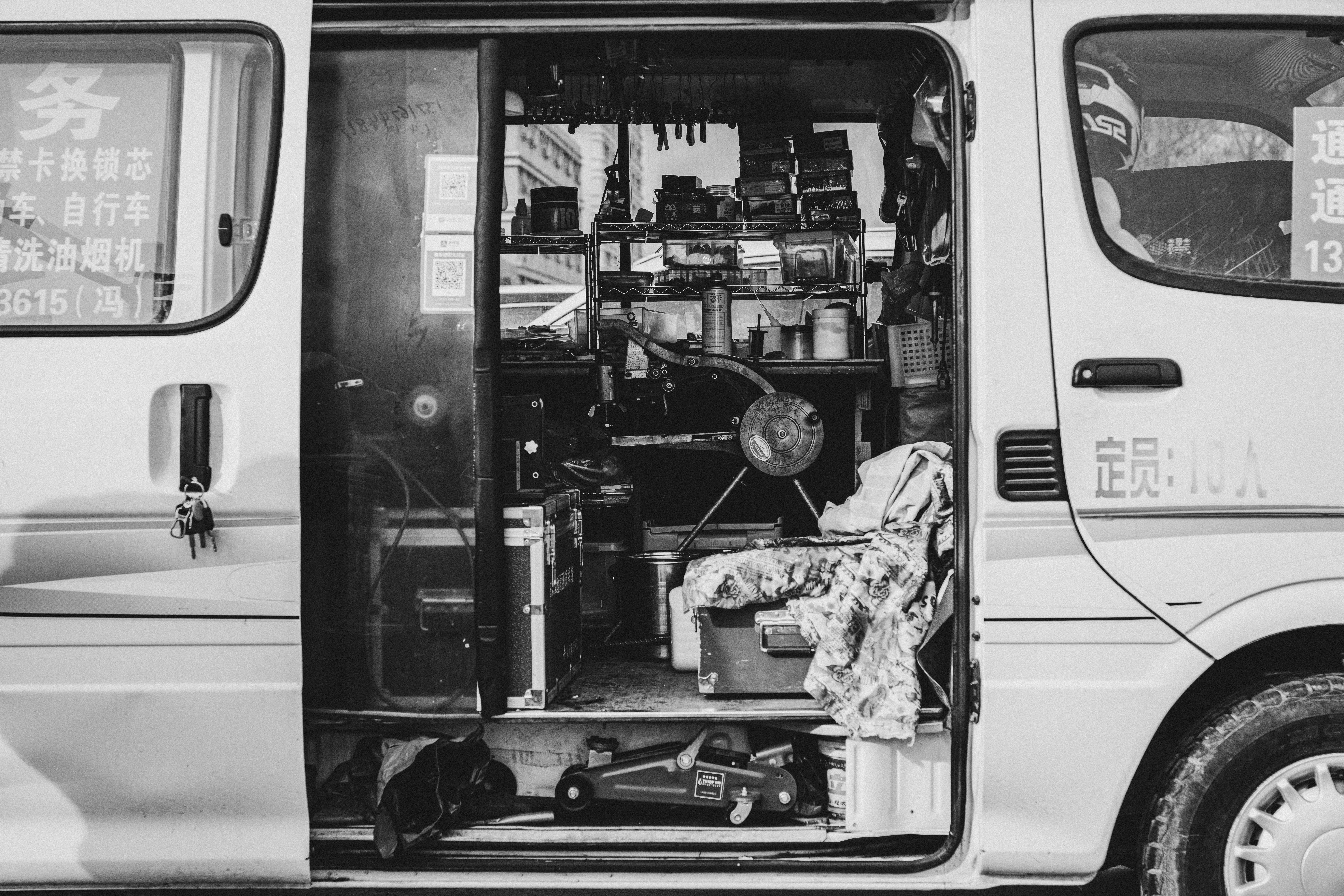 A fully stocked HVAC service van ready for emergency dispatch