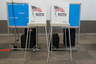 Two voting booths with