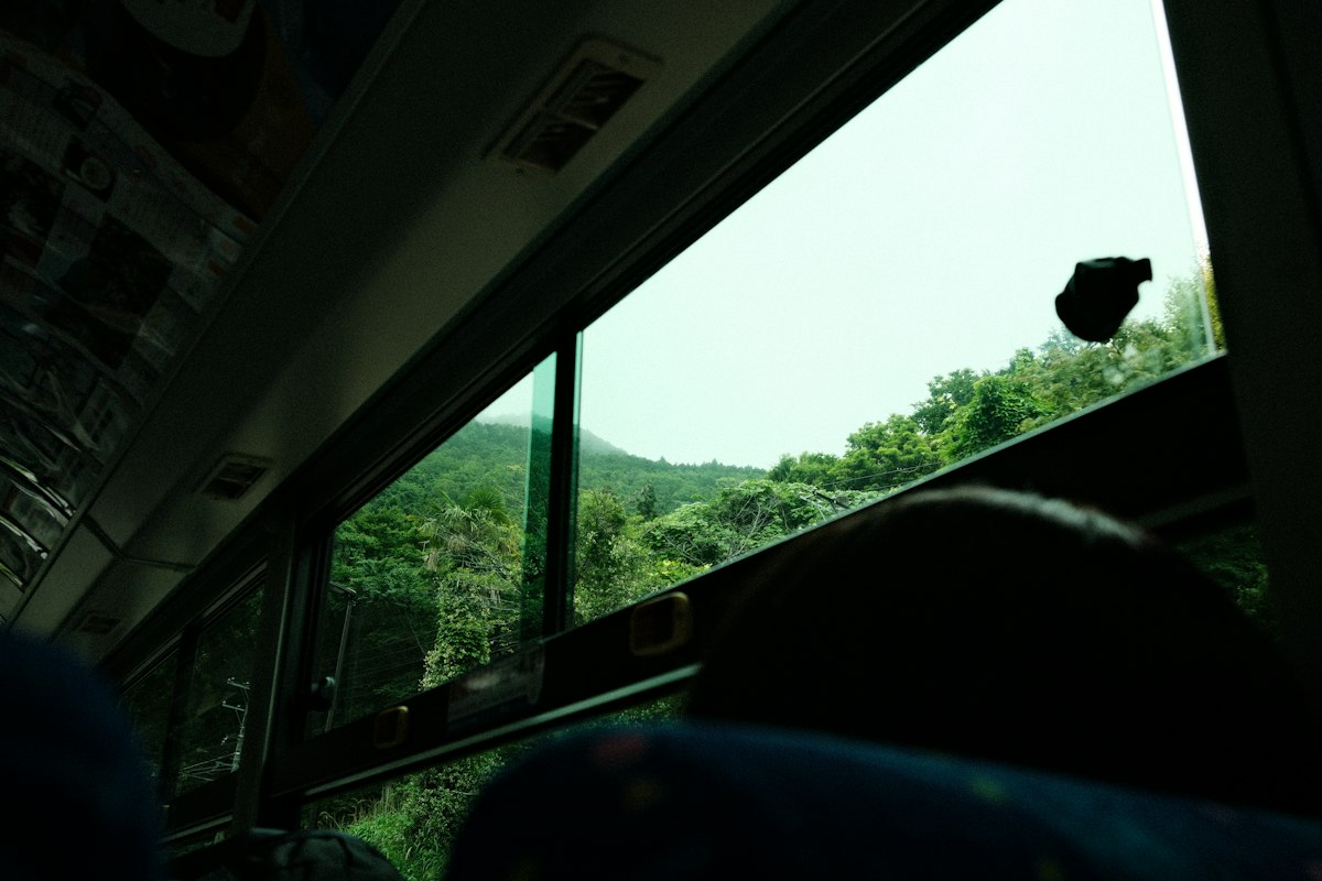 Scenic mountain road in Japan