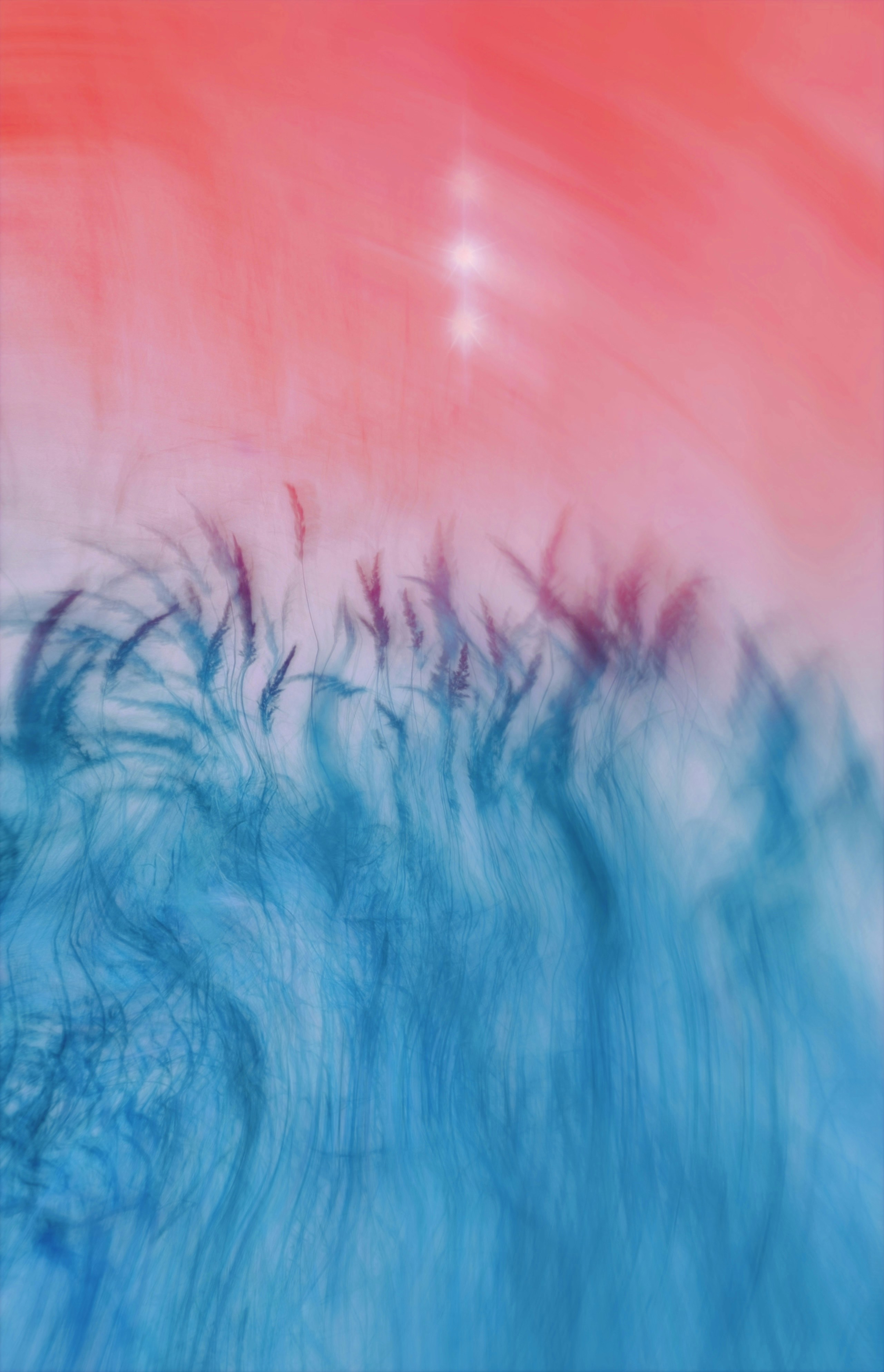 Abstrakte Wirbel aus lebhaften rosa und blauen Farben.
