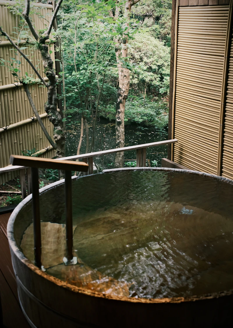 A private open-air bath