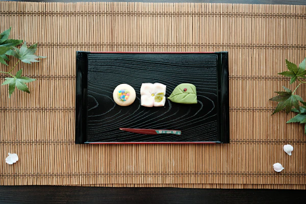Traditional wagashi Japanese sweets