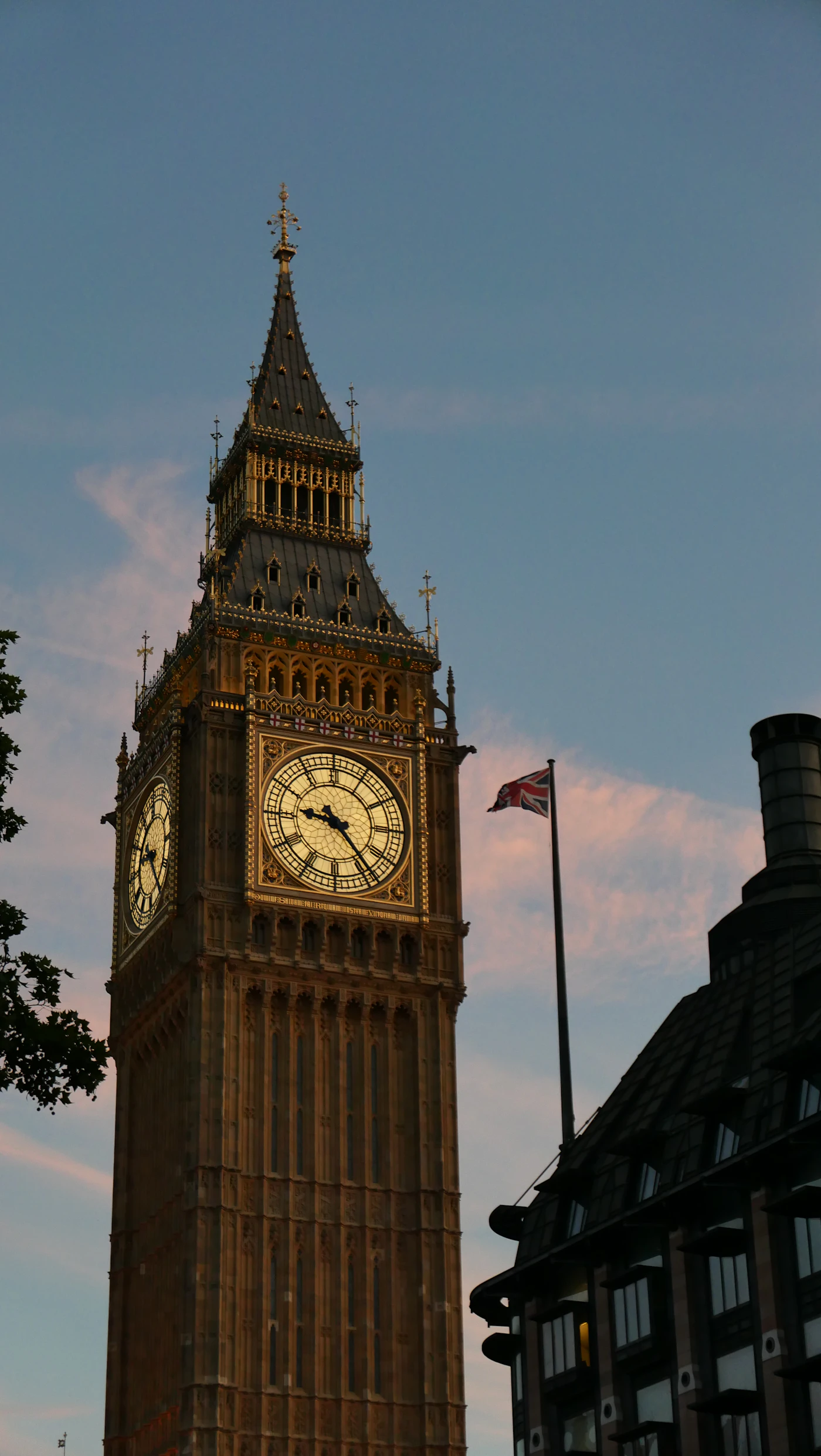 IPTV UK service with Big Ben and Union Jack in London