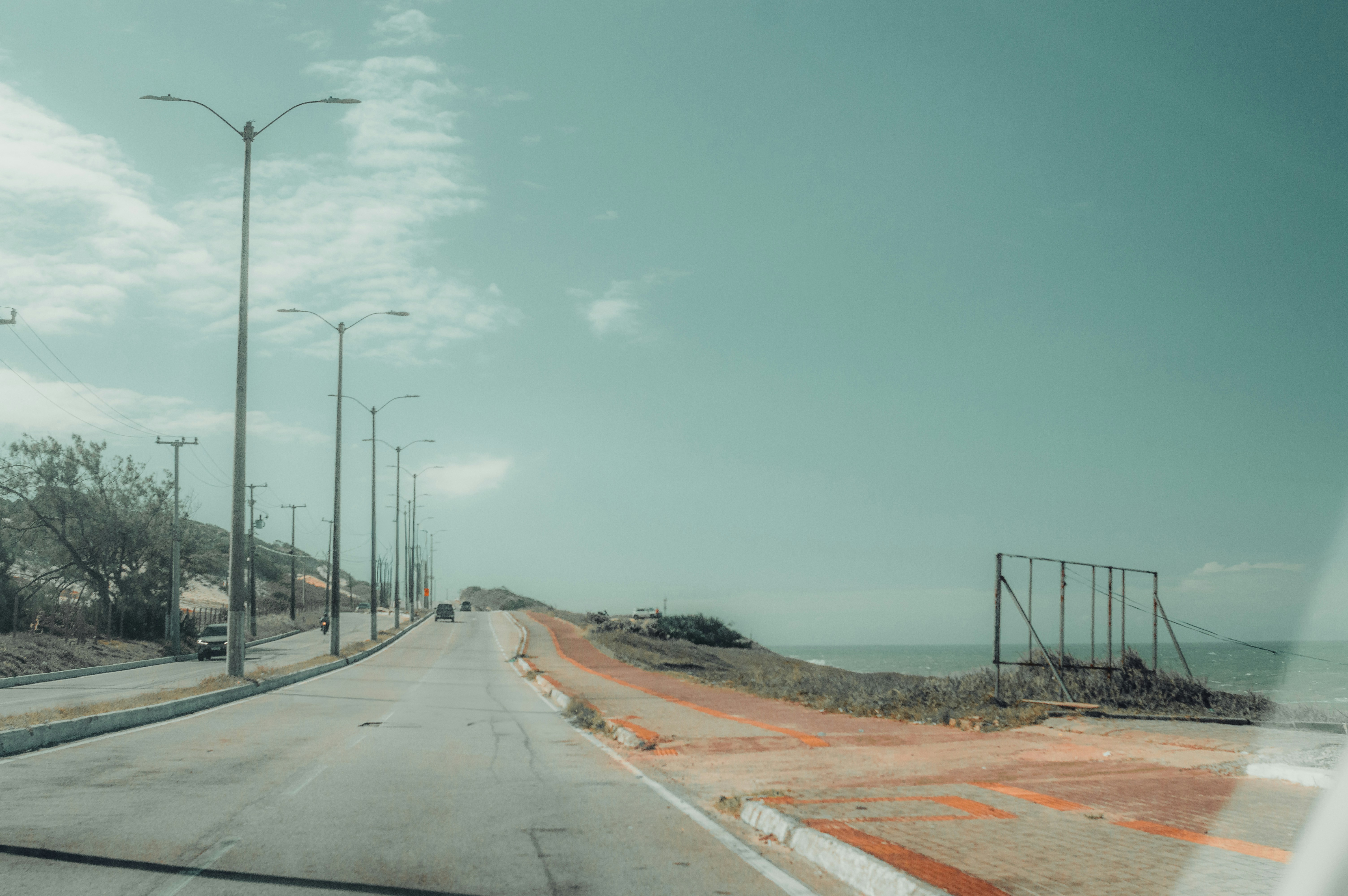 scenic coastal highway driving road trip