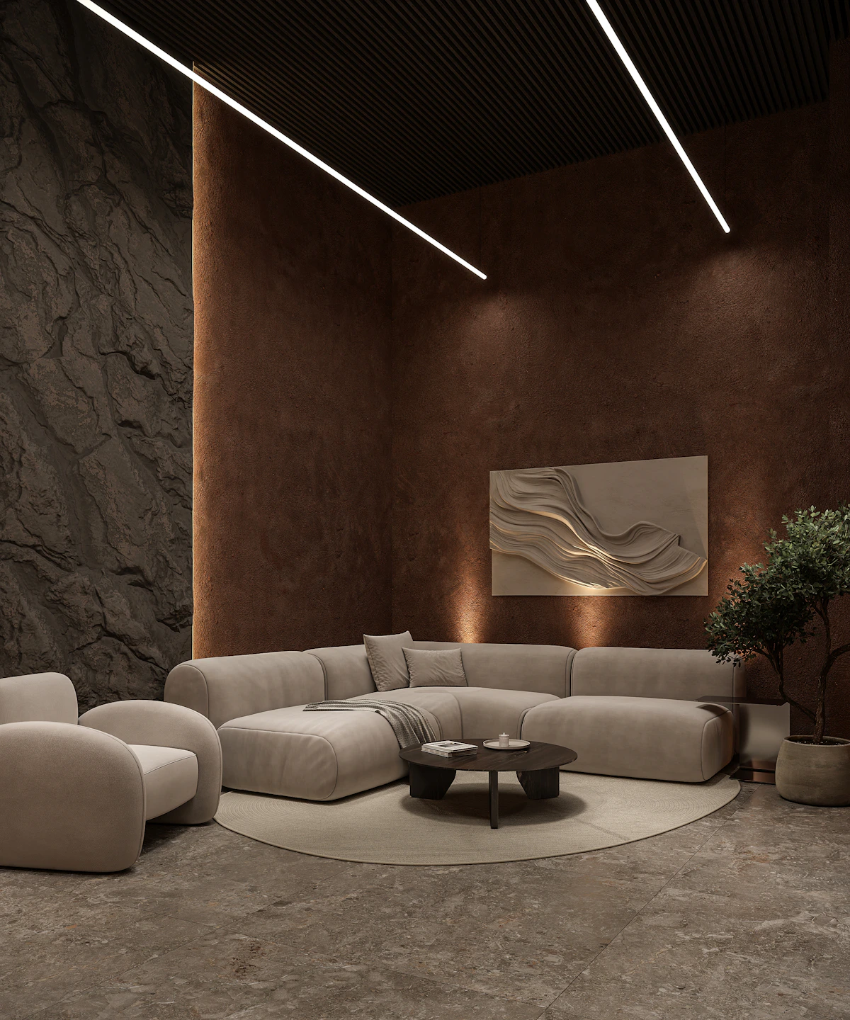 Warm modern interior