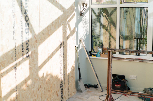 Wall work in progress — illustrative stock photograph