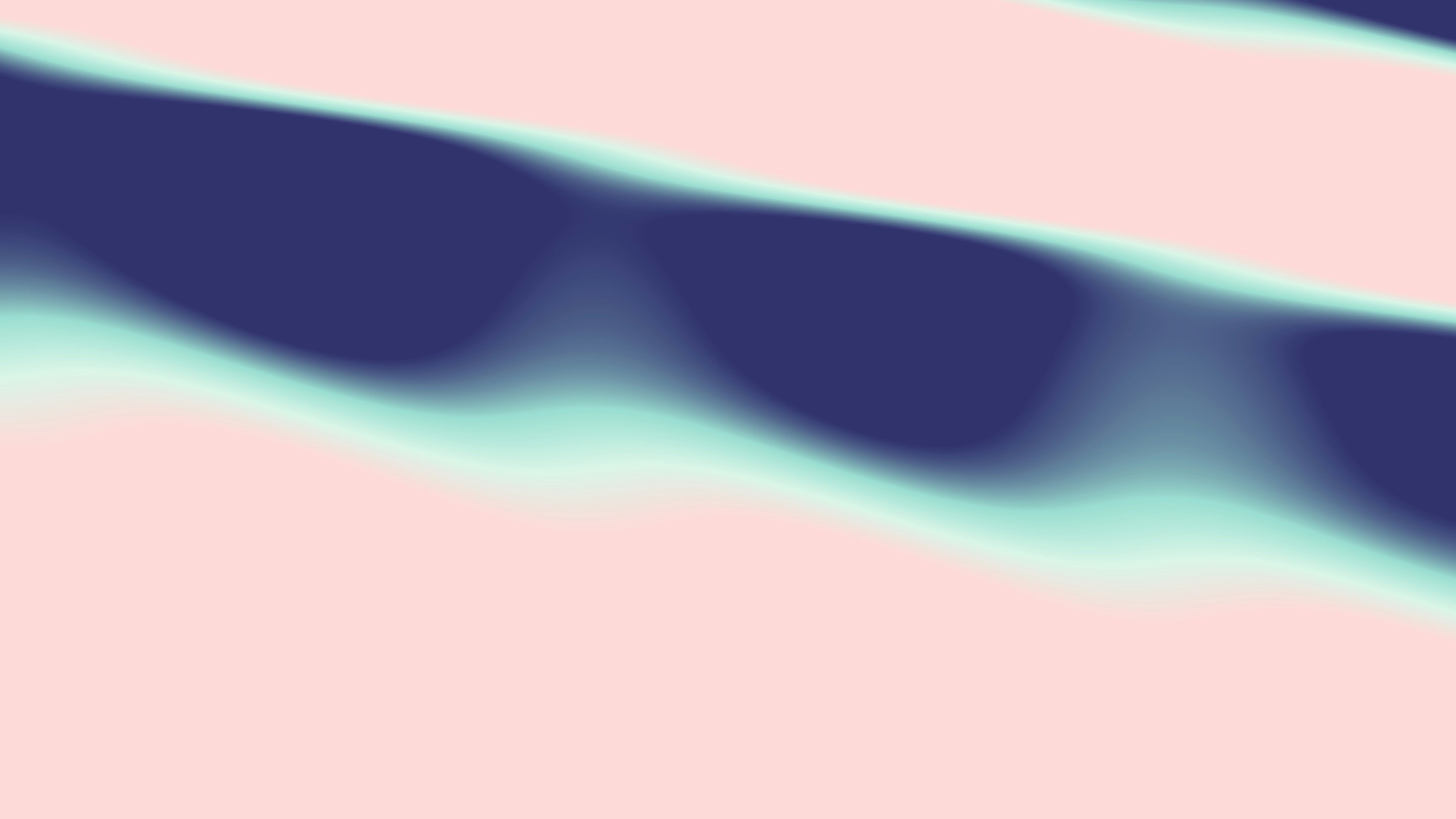 Abstract Wavy Lines In Blue, Teal, And Pink. 4K Wallpaper #2907