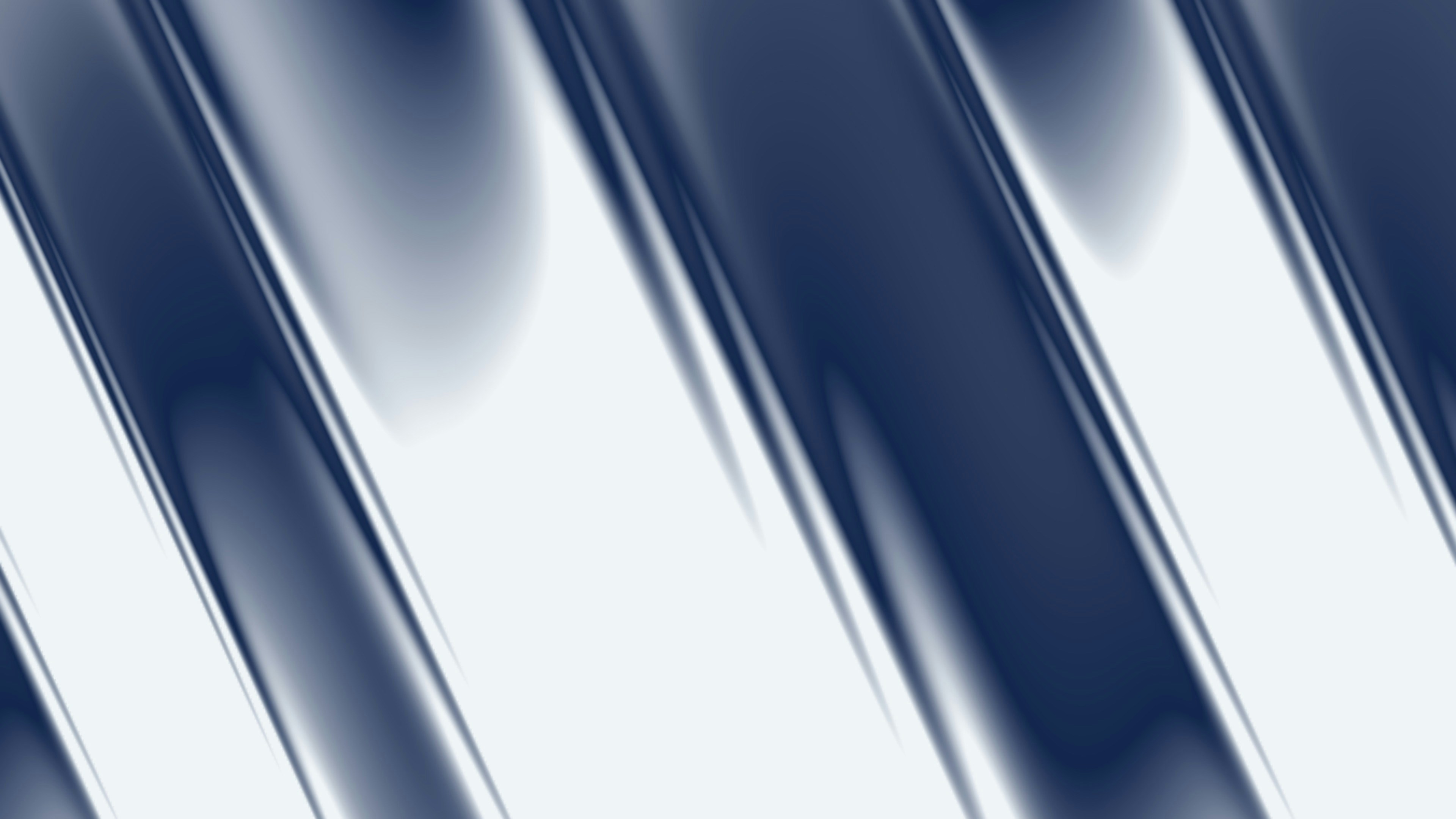 Abstract Diagonal Blue And White Stripes With A Glossy, Metallic Finish. 4K Wallpaper #2903