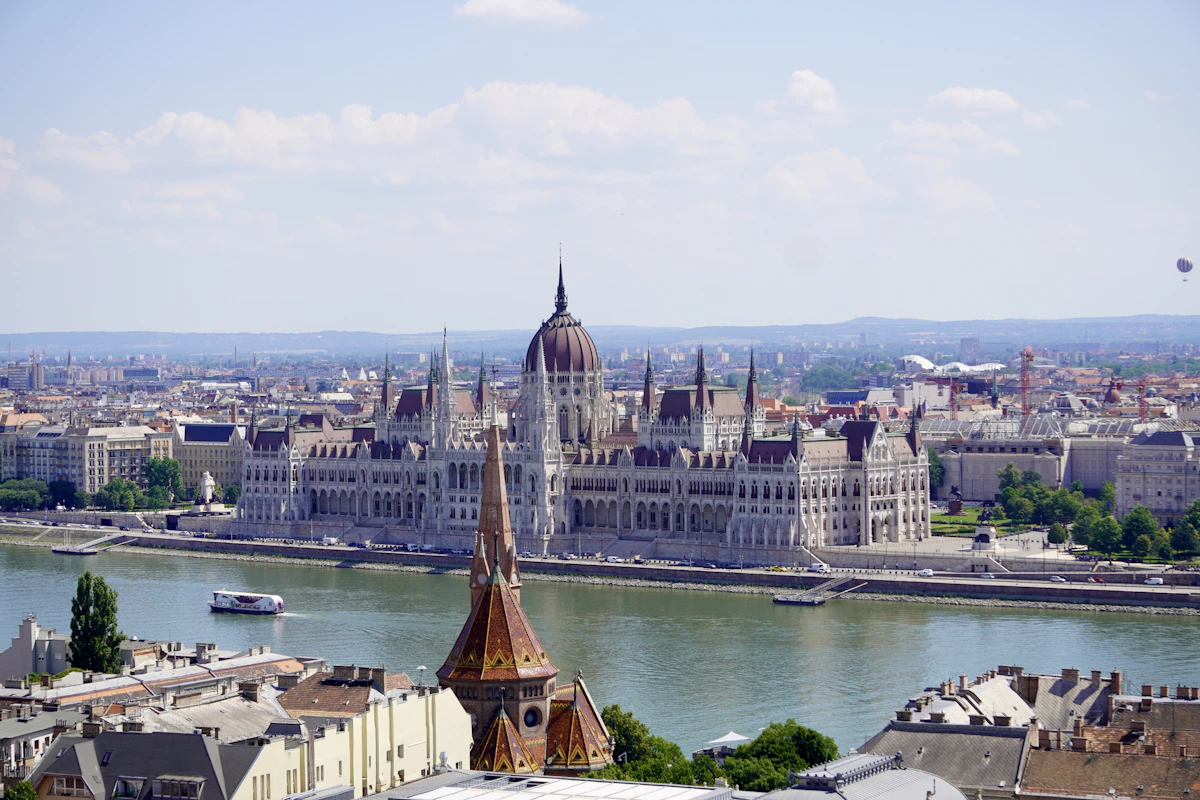 Hungarian Parliament building by the Danube in Budapest