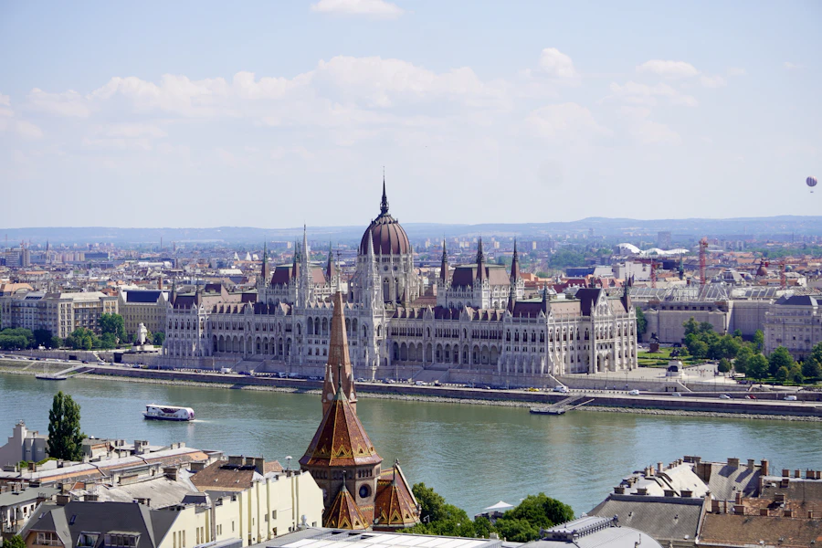 Hungarian Parliament building by the Danube in Budapest
