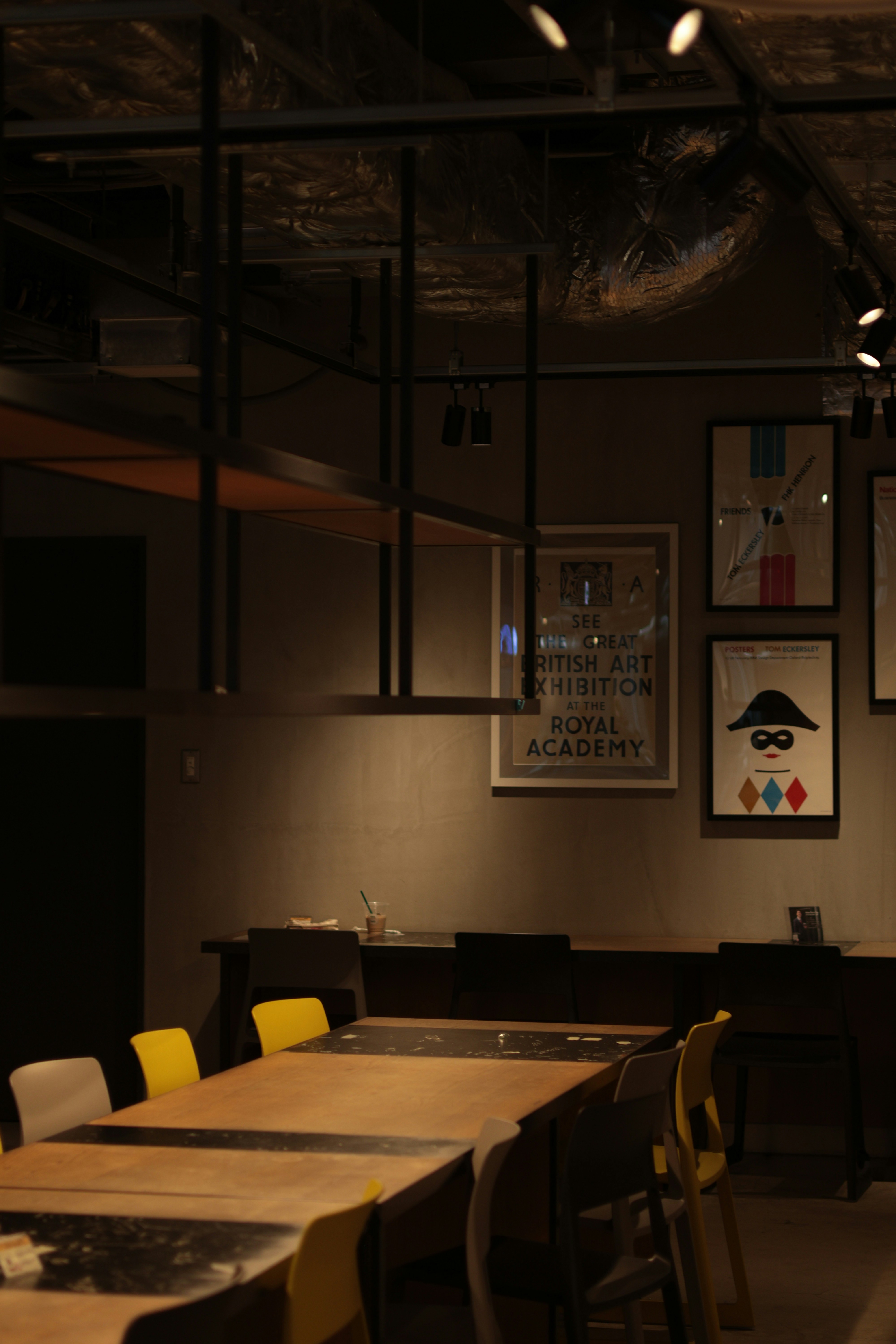 Commercial track lighting with LED spotlights in modern retail store