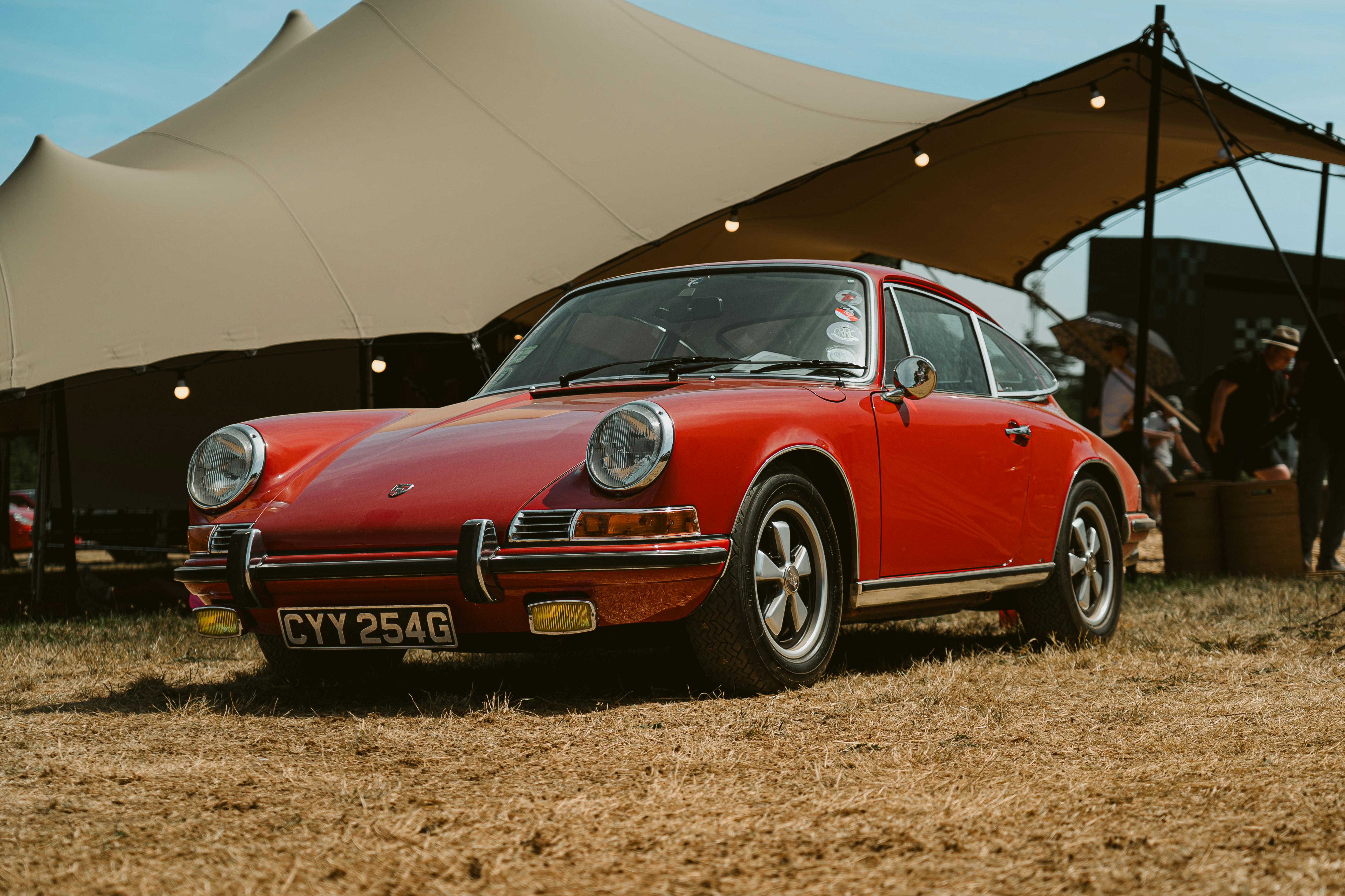 Cars A Vintage Porsche 911E In Red. 4K Wallpaper #3502